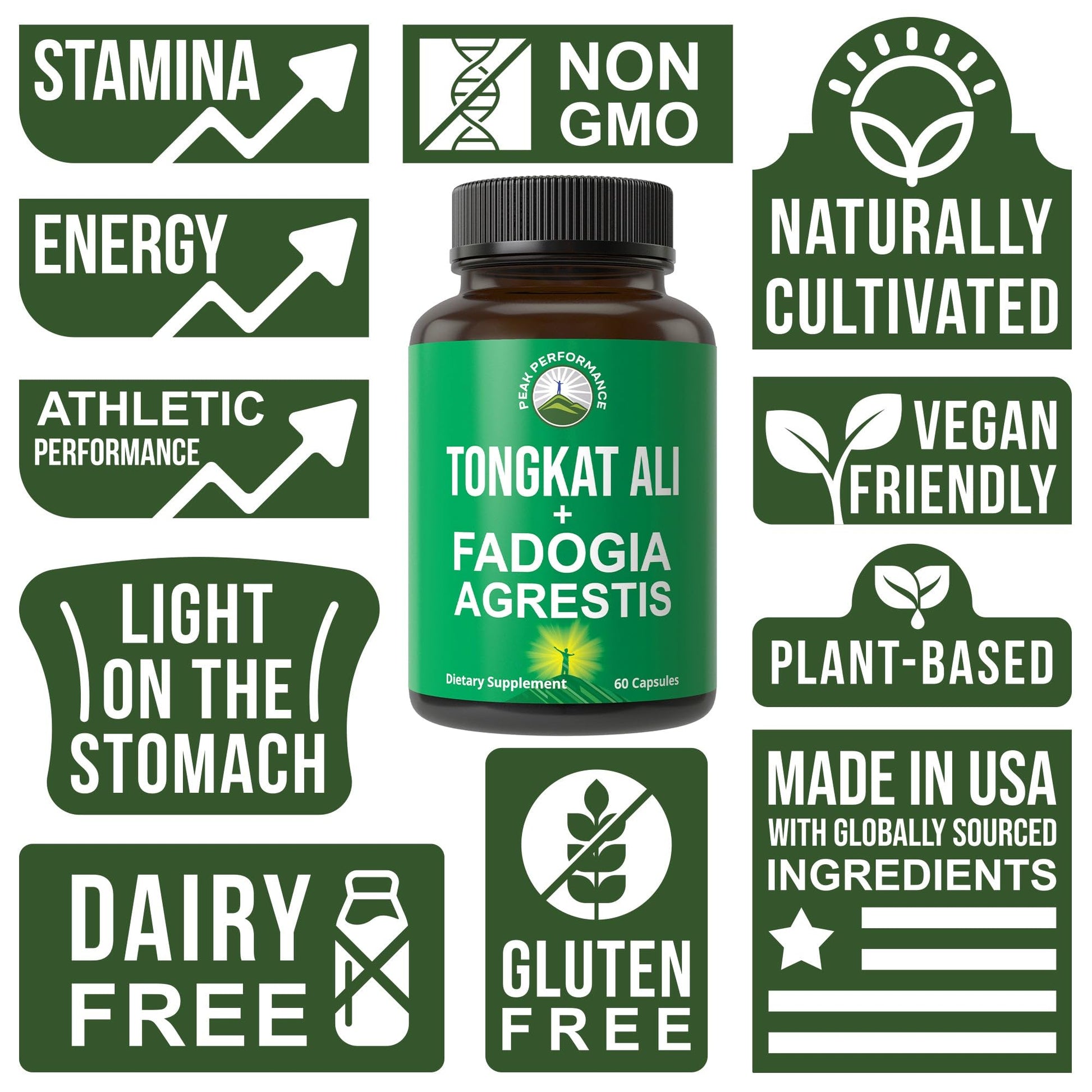 Tongkat Ali + Fadogia Agrestis 2-in-1 T Supplement for Men. Ultra High Strength Tongkat-Ali Longjack Extract + Fadogia Agrestis Extract. Vegan Capsules. Support Natural Energy. USA Tested Pills Peak Performance buy supplements canada