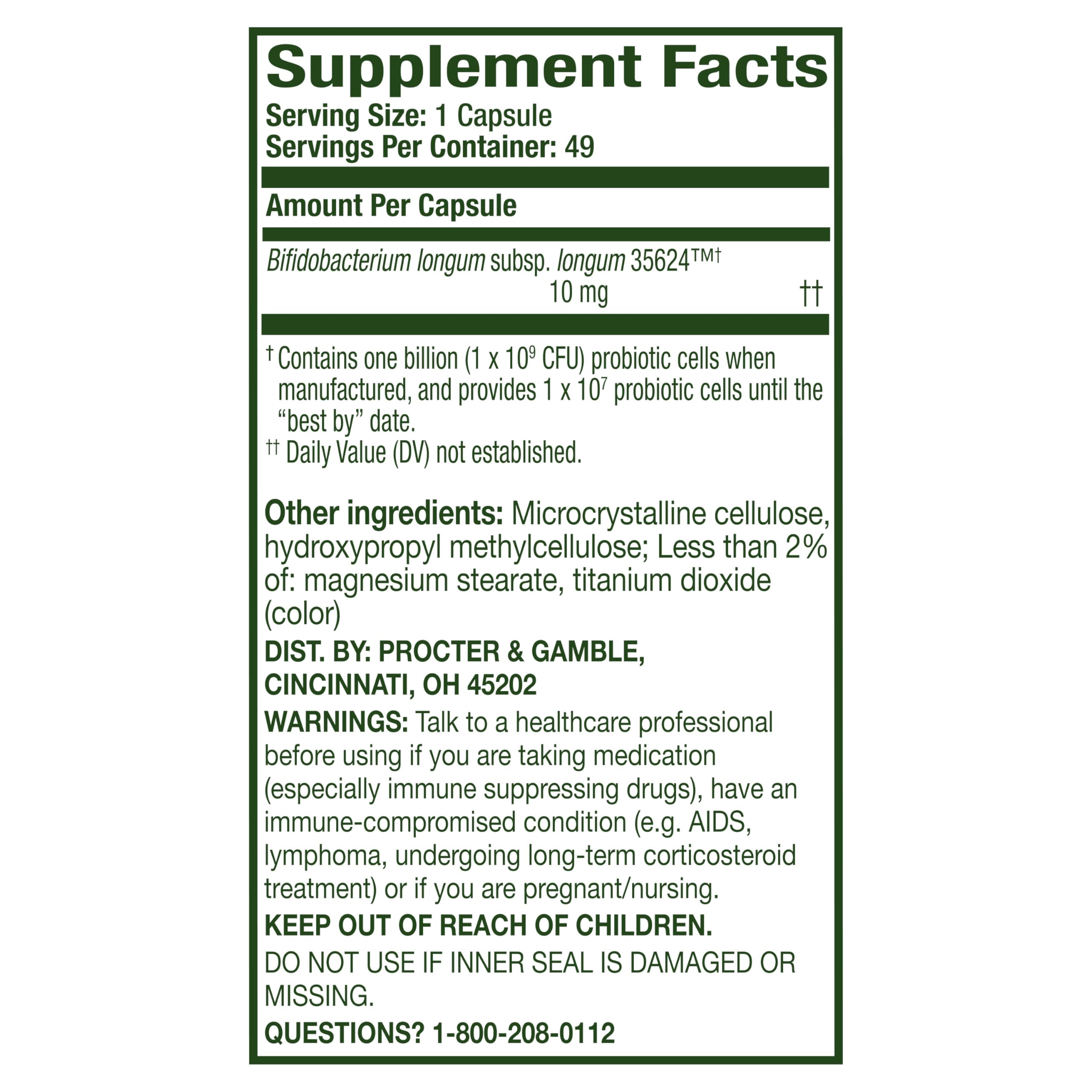 Align Probiotic, 24/7 Digestive Support*§, Probiotics for Women and Men, Probiotics for Digestive Health, Men and Womens Probiotic Capsules Help Relieve Occasional Bloating & Gas*, 49 Capsules Align buy supplements canada