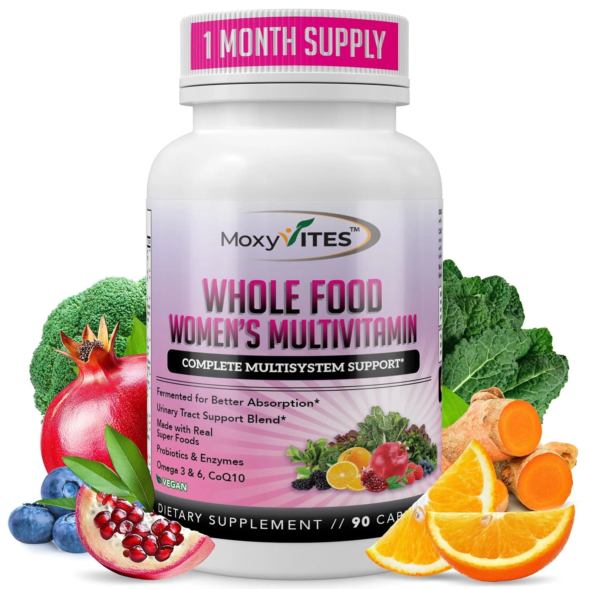Methylated Multivitamin for Women with Iron - Womens Multivitamin with 44 Organic Whole Food & Fermented Nutrients MoxyVites buy supplements canada