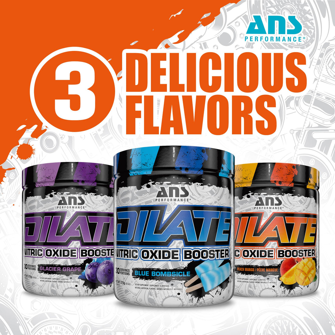 ANS Performance Dilate Pump PreWorkout Powder - Dietary Supplement - Maximizes ANS Performance buy supplements canada