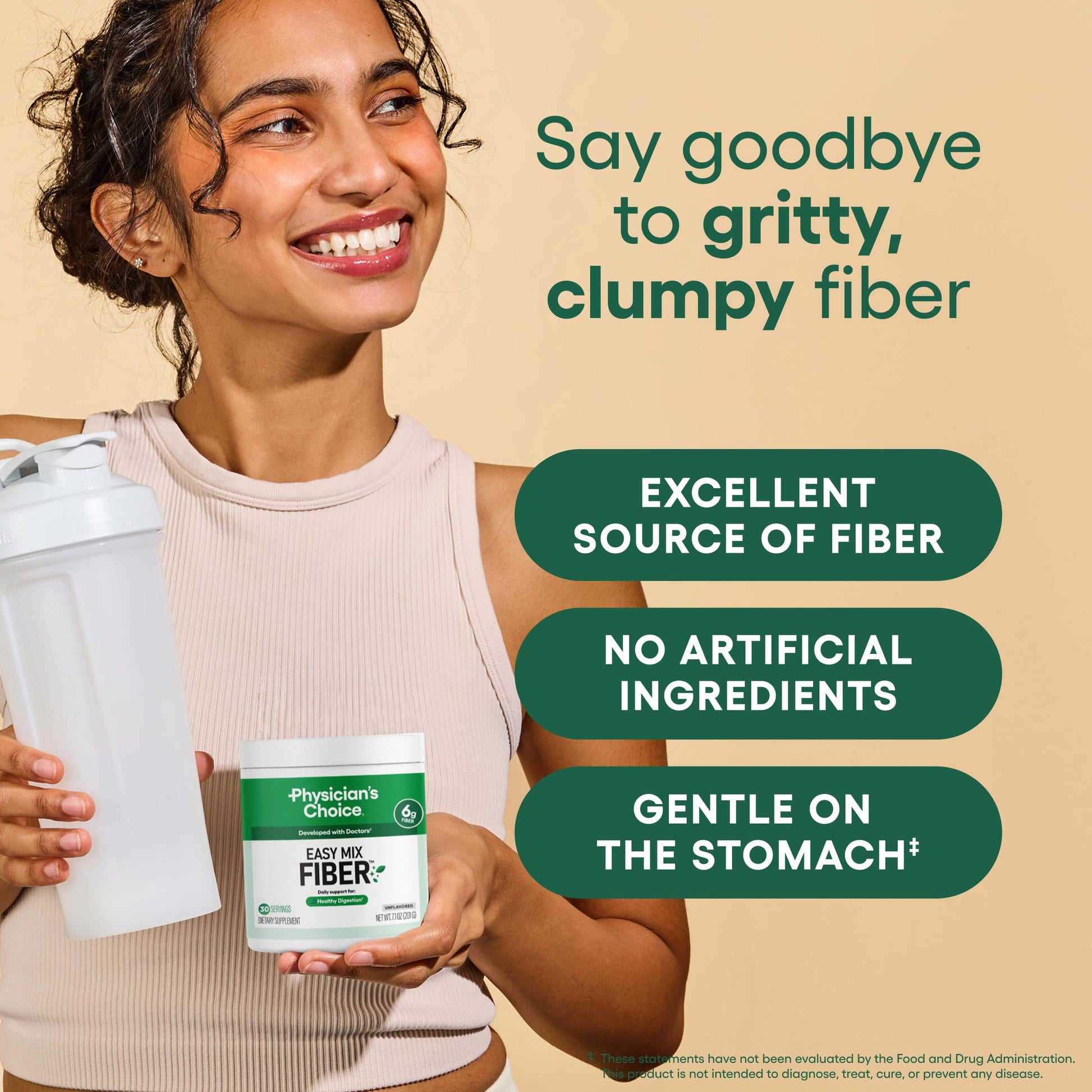 Physician's CHOICE Easy Mix Fiber for Digestive Health & Regularity - No Grit, Sugar Free, & Tasteless Physician's CHOICE buy supplements canada
