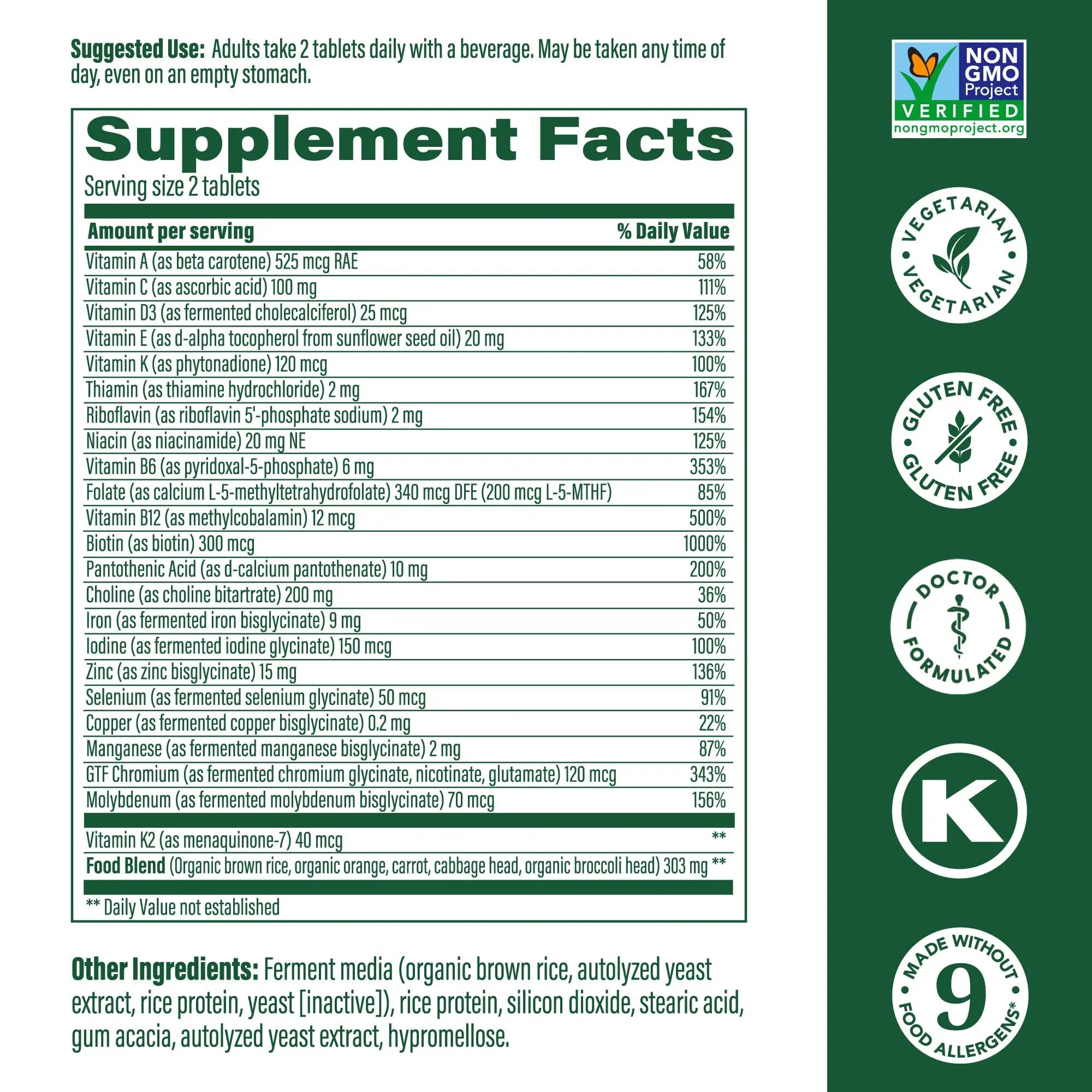 MegaFood Women's 40+ Multivitamin - Multivitamin Supplement for Women with Iron, Vitamins C, B12, K2, A, B6, Choline, and more MegaFood buy supplements canada