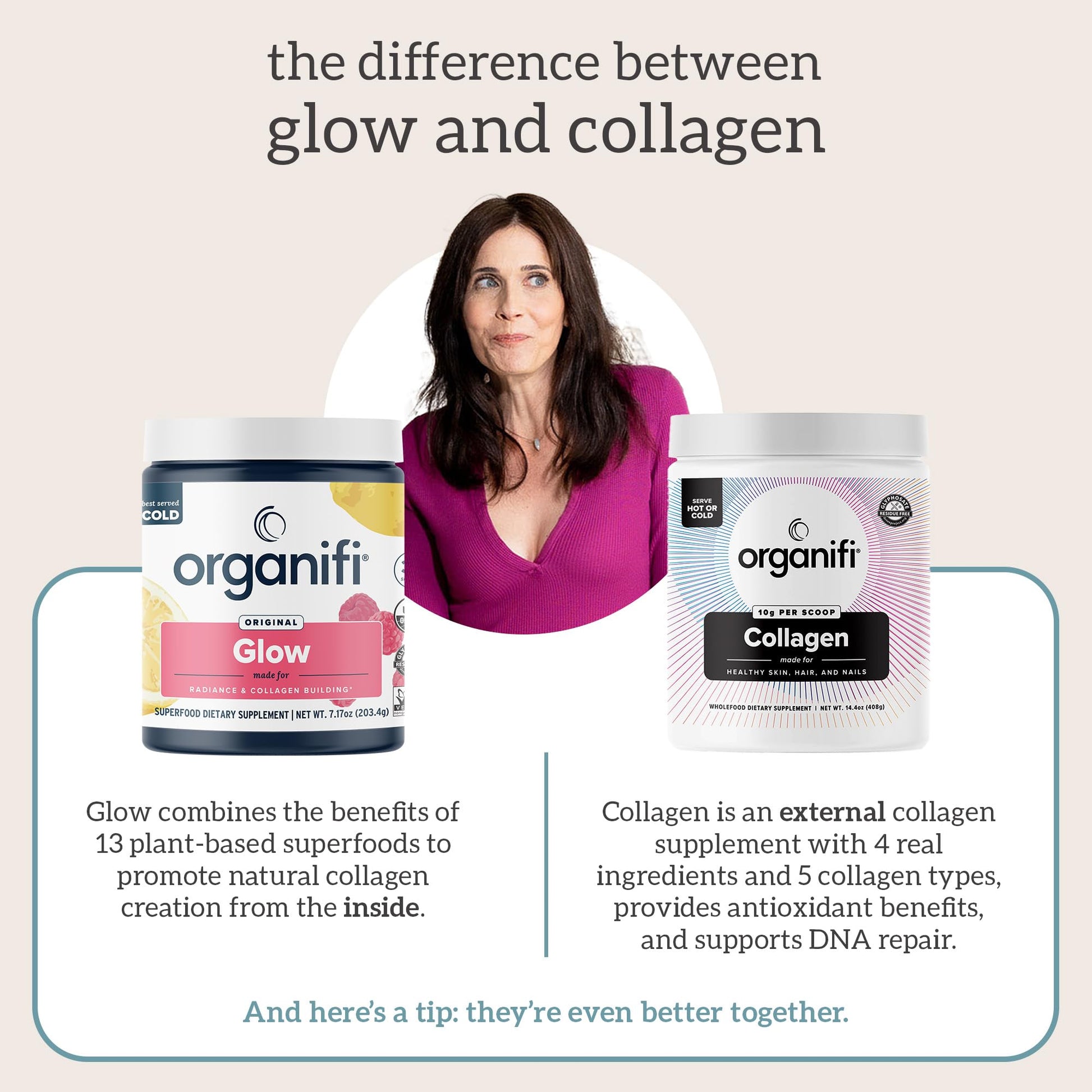 Organifi Unflavored Collagen Powder - Supports Stronger Skin, Nail, and Hair, 40 Servings Organifi buy supplements canada