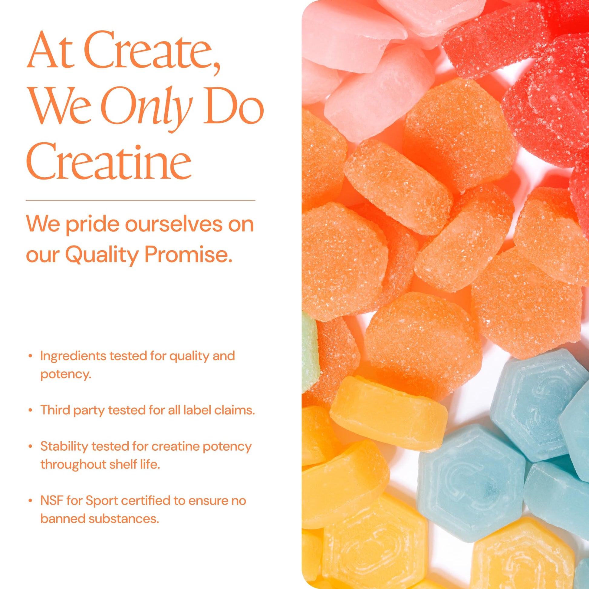 Create Creatine Gummies for Men & Women – NSF Certified, Made with Creapure Creatine Monohydrate, Great Tasting, Anti-Melting Formula, 30ct Standup Pouch, 90 Gummies (Variety Pack) Create buy supplements canada