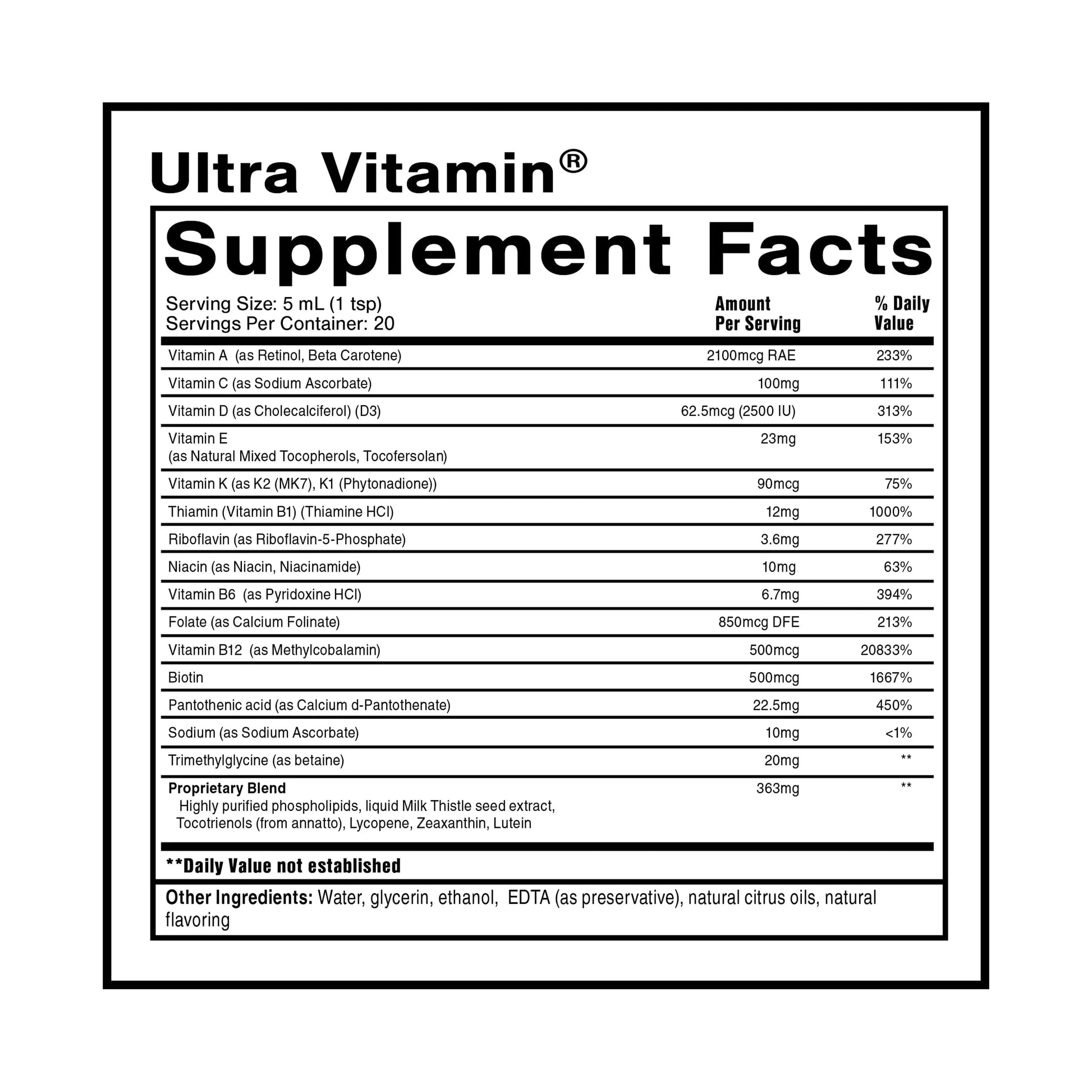 Quicksilver Scientific Liposomal Ultra Vitamin - Liquid Multivitamin & Antioxidant Supplement for Energy, Liver Health & Brain Support Quicksilver Scientific buy supplements canada