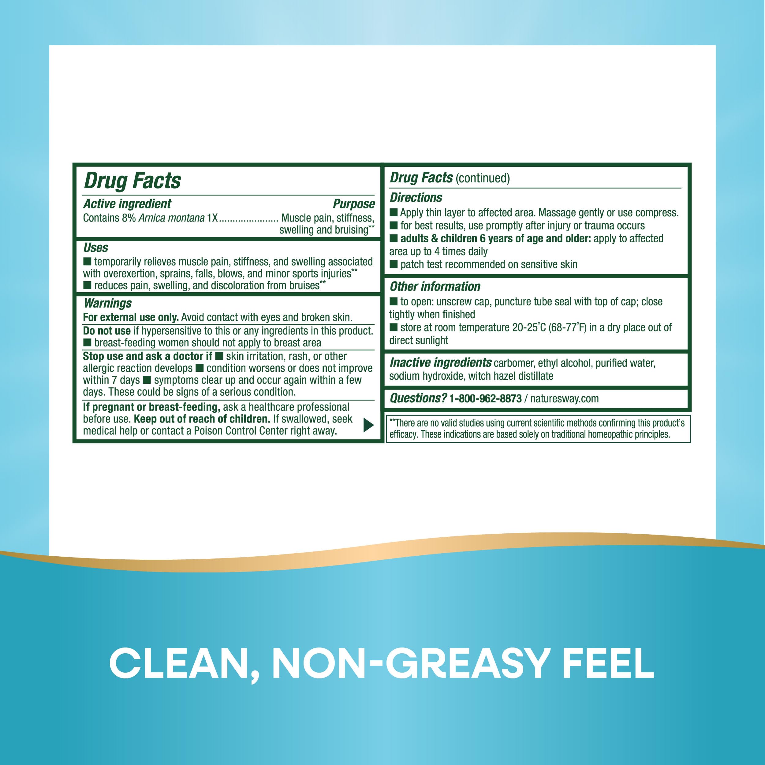 Nature's Way Boericke & Tafel Arniflora Arnica Gel, Temporarily Relieves Pain*, Swelling*, Stiffness*, 2.75 Oz (Packaging May Vary) Nature's Way buy supplements canada