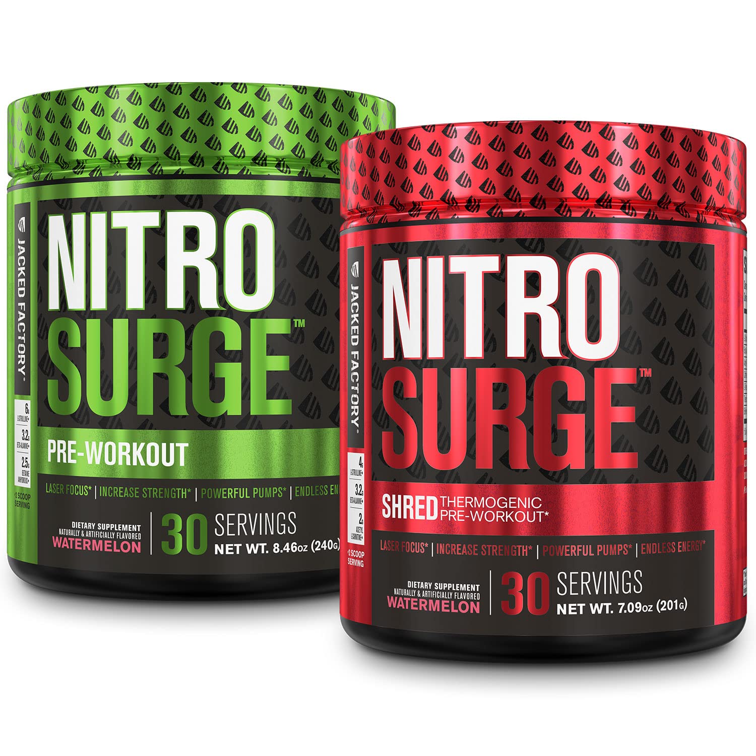 Jacked Factory Nitrosurge Shred Thermogenic Pre-Workout in Watermelon & Watermelon Jacked Factory buy supplements canada