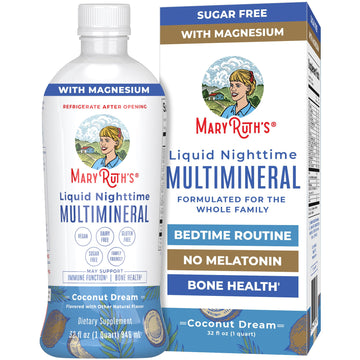MaryRuth Organics Liquid Nighttime Multimineral | No Melatonin | Bedtime Routine | Magnesium Citrate | Calcium | Zinc | Vitamin D3| Available in 4 Flavors - Vegan | Sugar Free | Gluten Free | 32 Oz MARYRUTH'S buy supplements canada