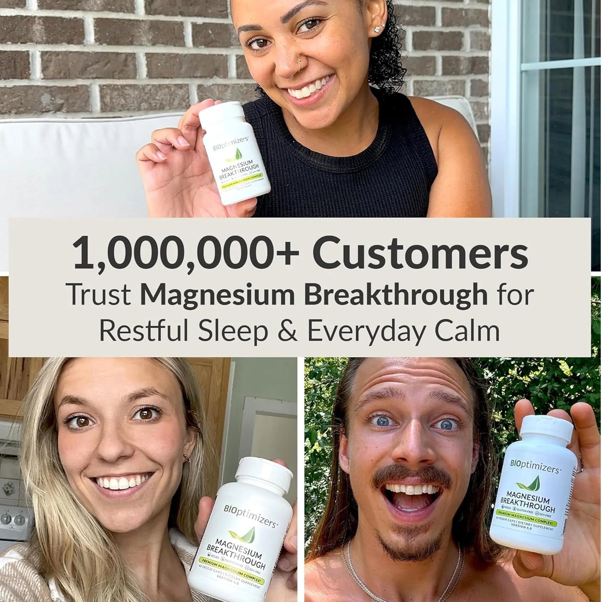 BIOptimizers Magnesium Breakthrough Supplement with 500mg - 7 Forms of Magnesium: Glycinate, Malate, Citrate, and More - Natural Support for Sleep and Cognitive Function -60 Capsules- Calming Vitamins BIOptimizers buy supplements canada