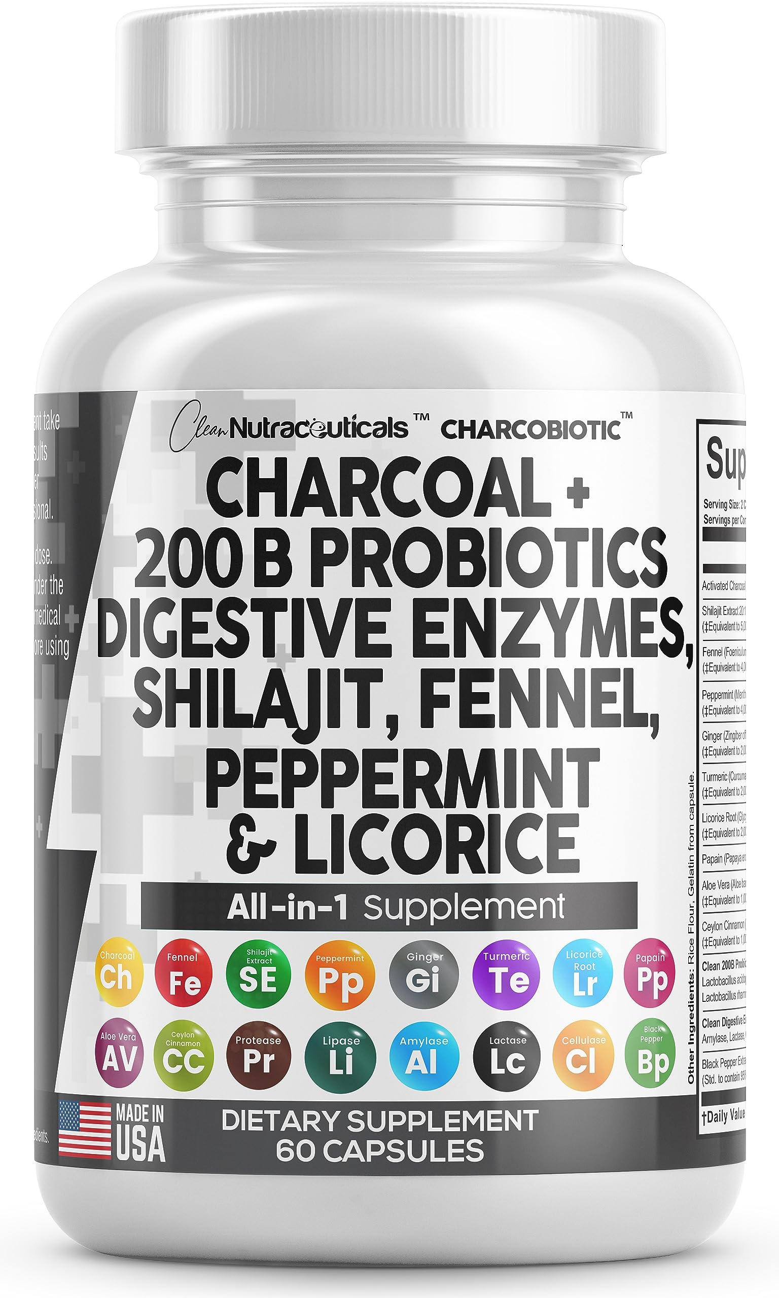 Clean Nutra Activated Charcoal Capsules 1000mg Shilajit 5000mg Pills Clean Nutraceuticals buy supplements canada