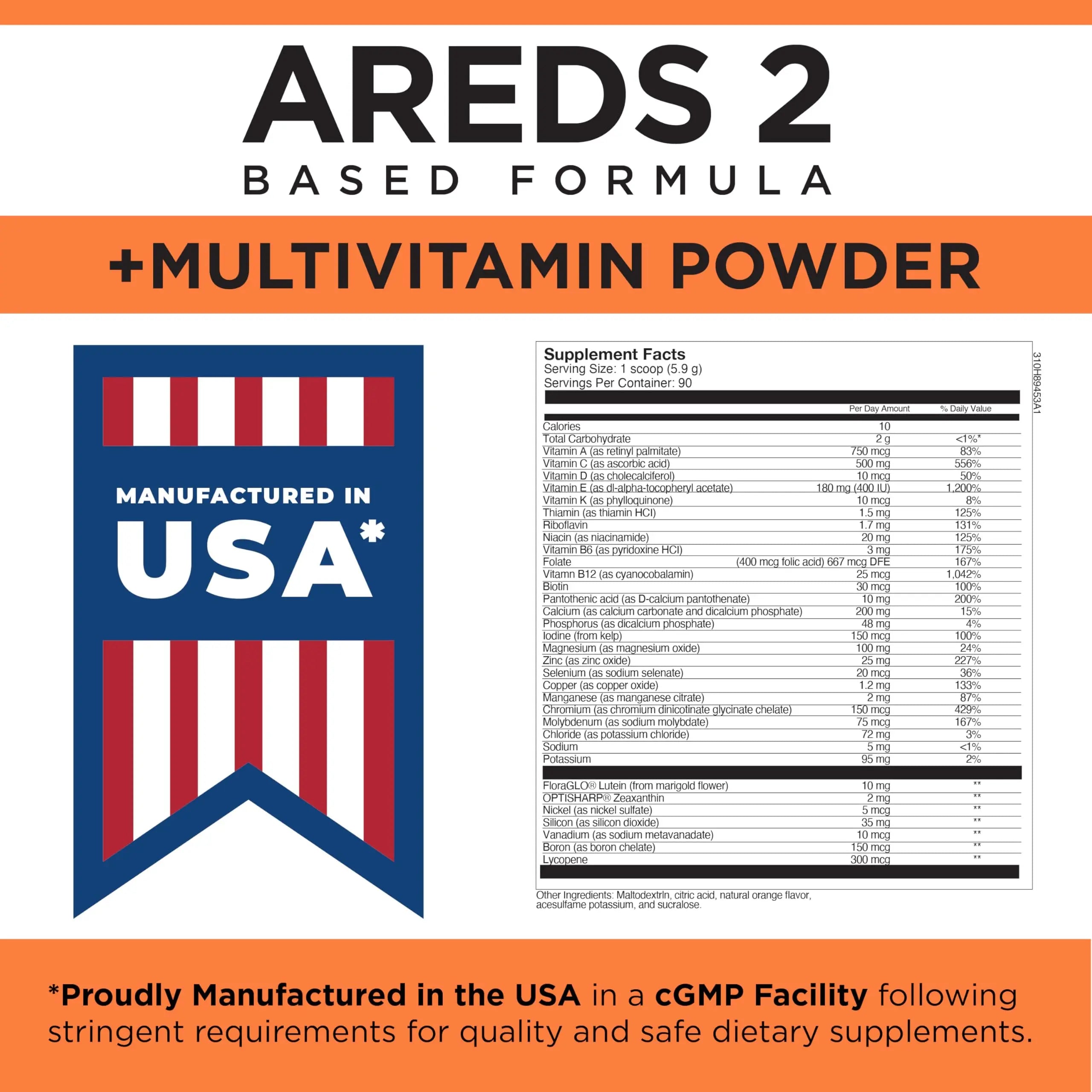Viteyes AREDS 2 Powder + Multivitamin All-in-One, Macular Protection, Alternative to AREDS 2 chewables, No Pills, Lutein & Zeaxanthin Viteyes buy supplements canada
