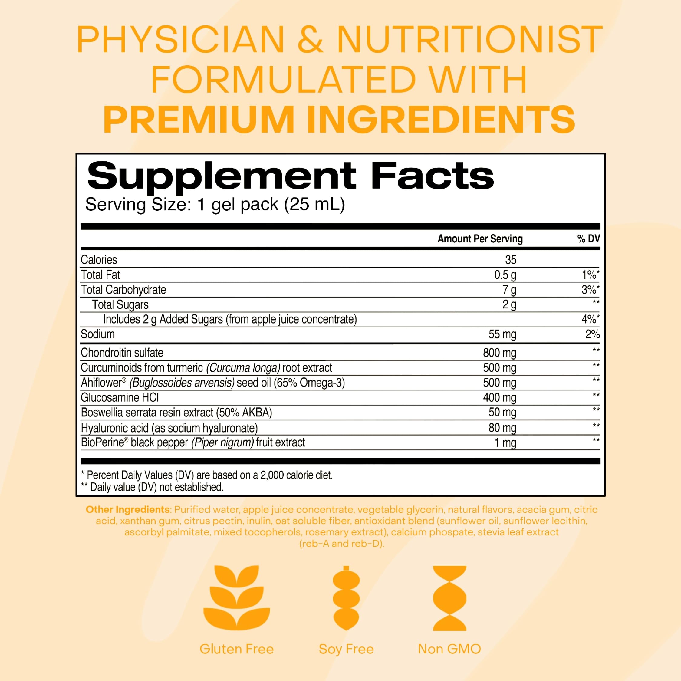 Healthycell Joint Health & Mobility Daily Liquid Supplement - Joint Support Supplement, Inflammation Response, Cartilage & Flexibility with Curcumin, Glucosamine & Chondroitin - 14 Gel Packs Healthycell buy supplements canada