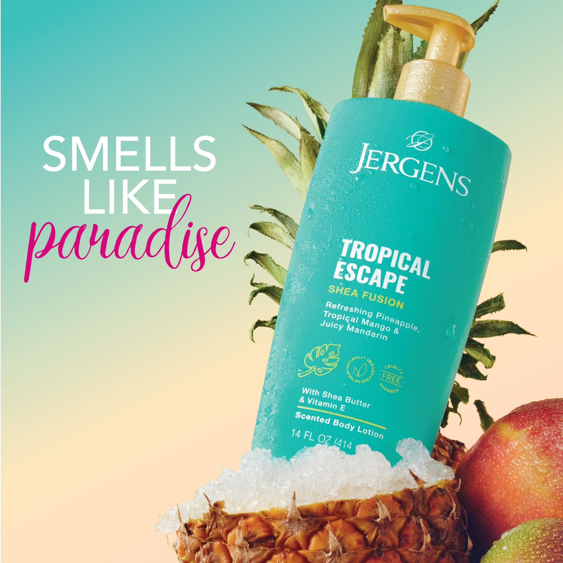 Jergens Shea Fusion Tropical Escape Body Lotion, Moisturizer with Shea Butter & Vitamin E, 14 Fl Oz Jergens buy supplements canada