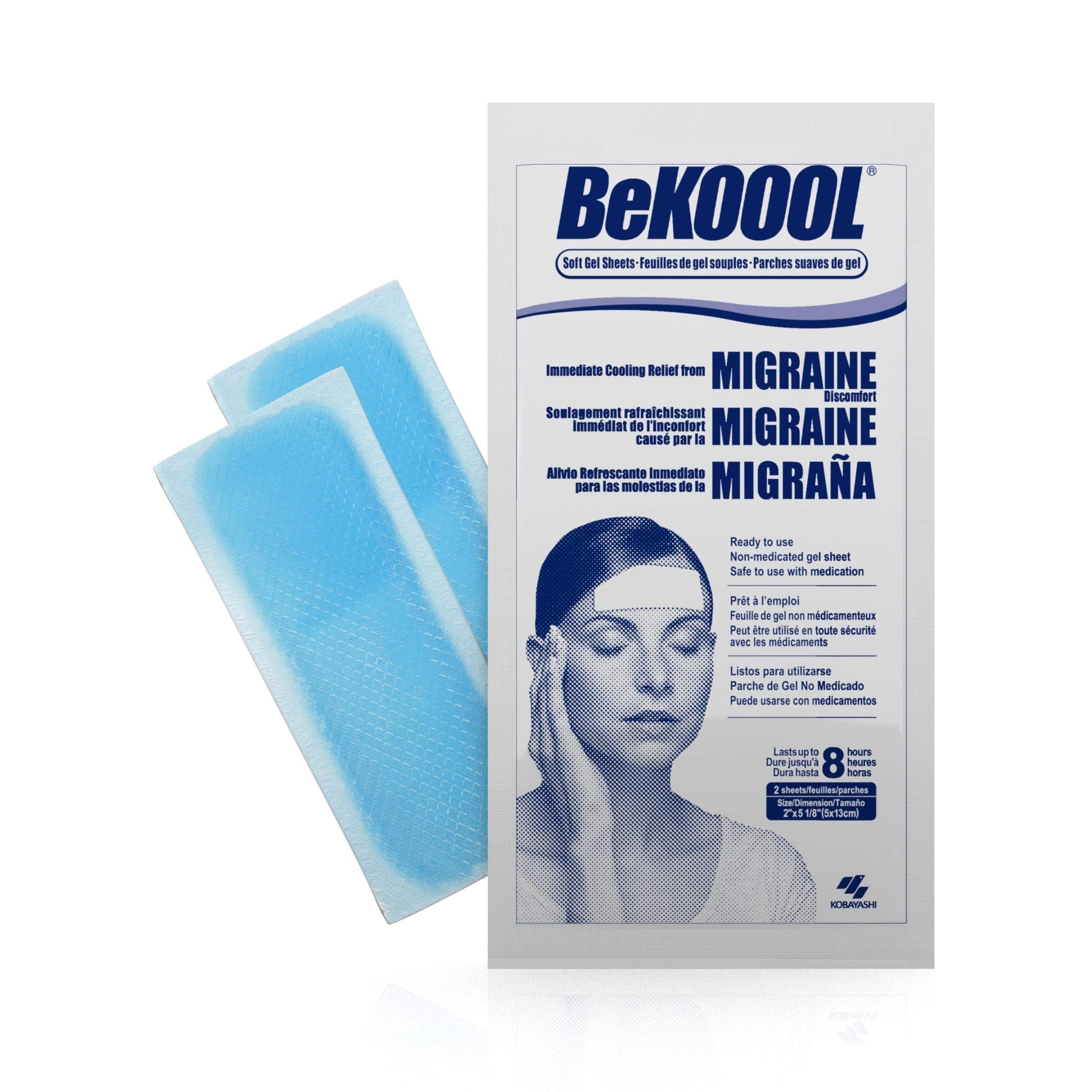BeKOOOL Migraine Gel Sheets - 4 Count BeKoool buy supplements canada