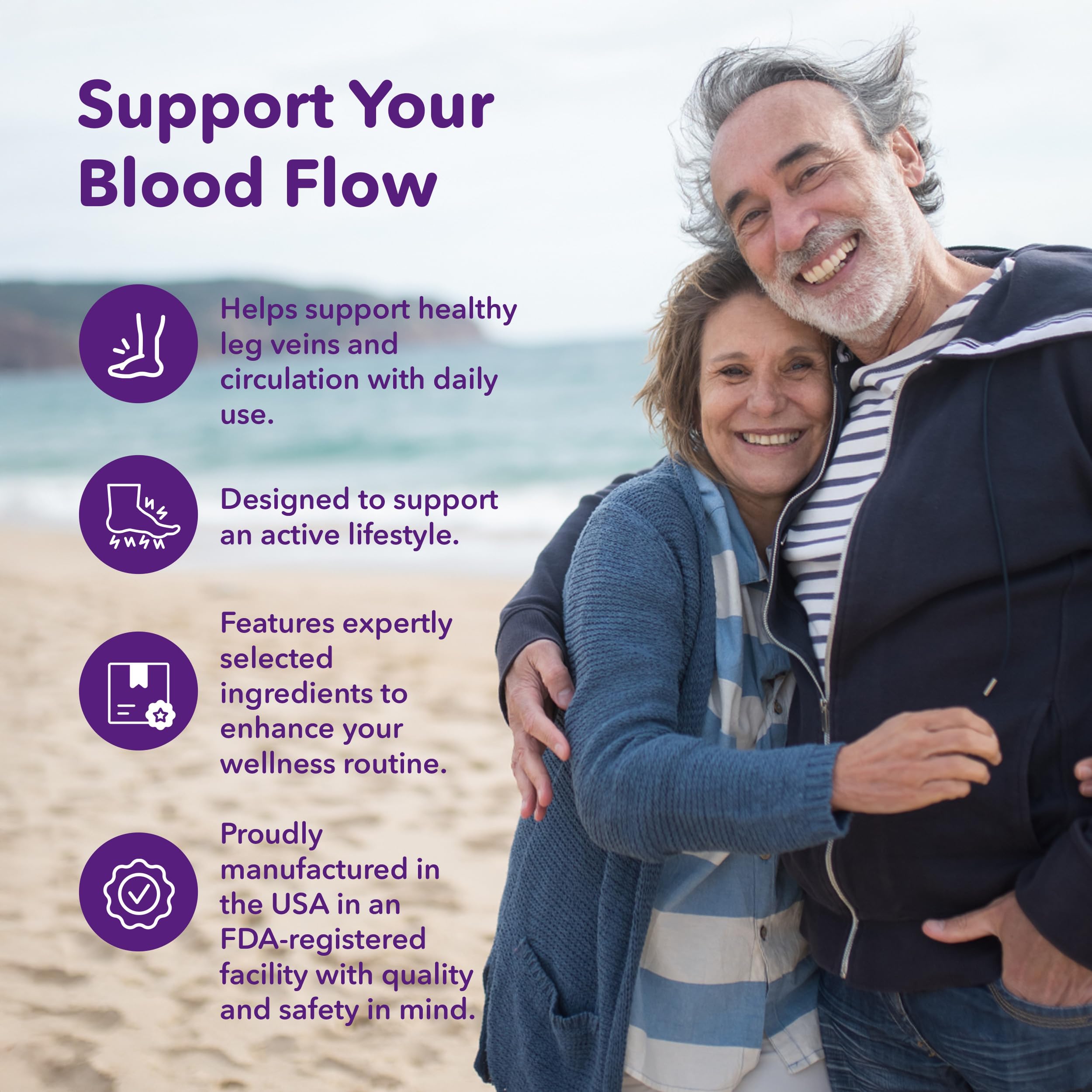 VITASUPPORTMD Tri-Power Circulation Formula - Circulation Supplement with Butcher's Broom, Hesperidin Methyl Chalcone, and Vitamin C, 60 Capsules, for Blood and Leg Circulation, Vein Health Support VITASUPPORTMD buy supplements canada