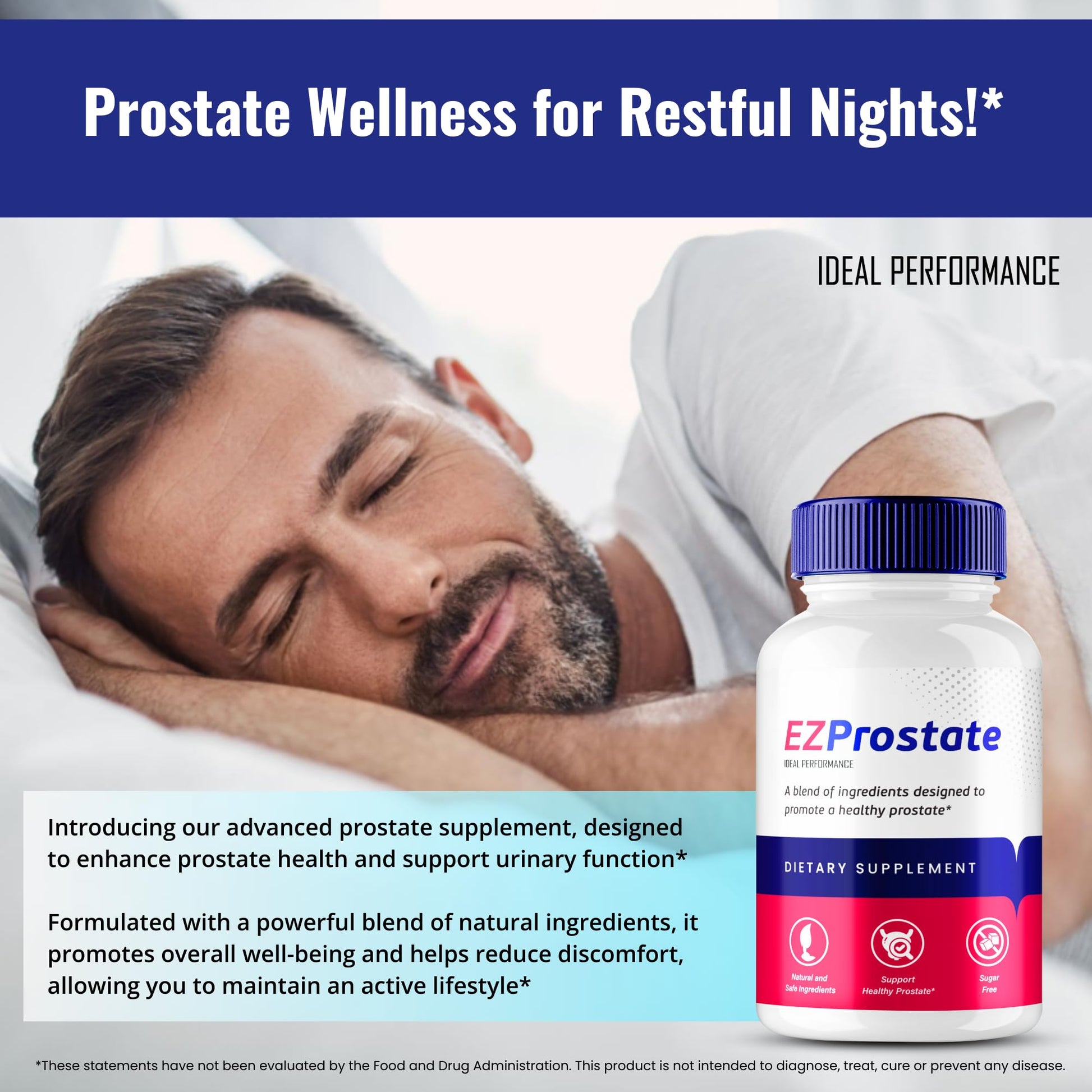 EZ Prostate Capsules, EZ Prostate Pills - Official EZ Prostate Supplement Pills - Maximum Strength Advanced All Natural Formula, EZProstate Health Men Pastillas Reviews (2 Pack) IDEAL PERFORMANCE buy supplements canada