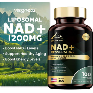 MEGNETA Liposomal NAD+ Supplement 1200mg with Trans Resveratrol - Boost NAD+ Levels, Energy & Anti-Aging Support - Vegan, 100 Capsules MEGNETA buy supplements canada
