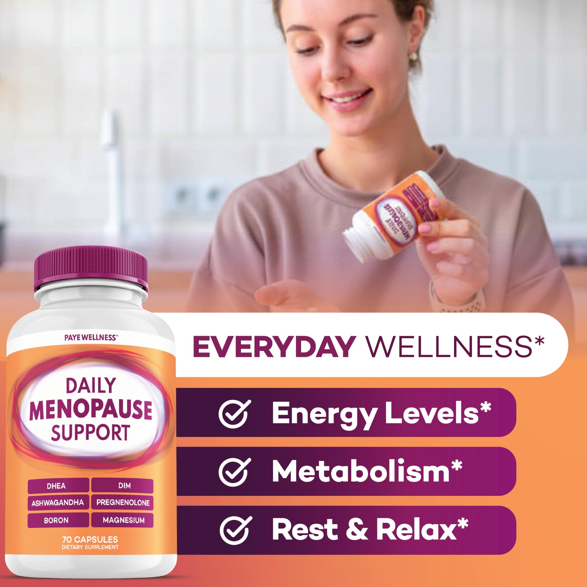 Menopause and Perimenopause Supplement for Women 10-1 Relief Formula for Hot Flashes, Night Sweats, Mood, Energy & Hormone – DIM, Ashwagandha, Vitamin D, DHEA, Zinc, Magnesium 2-Pack, 140 Capsules PAYÉ buy supplements canada
