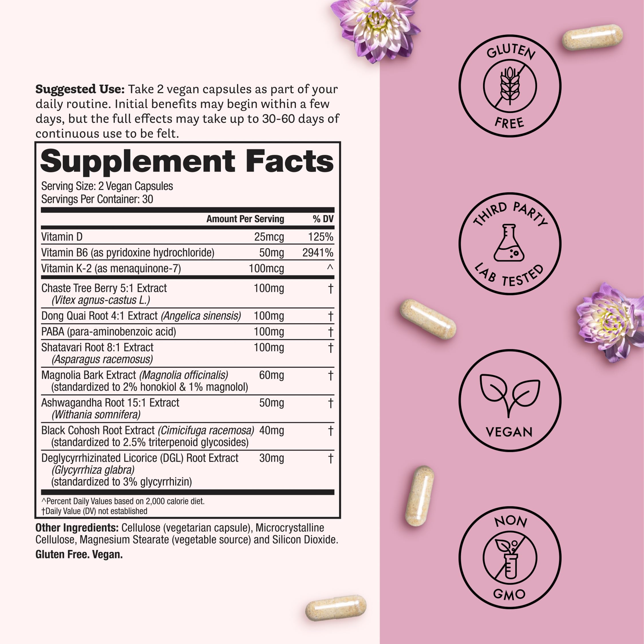 Winged Wellness Hot Momma Menopause Supplements for Women - Hormone-Free Menopause Relief Support for Hot Flashes & Night Sweats with Chaste Tree Berry, Multivitamins & Shatavari - 60 Vegan Capsules Winged Wellness buy supplements canada