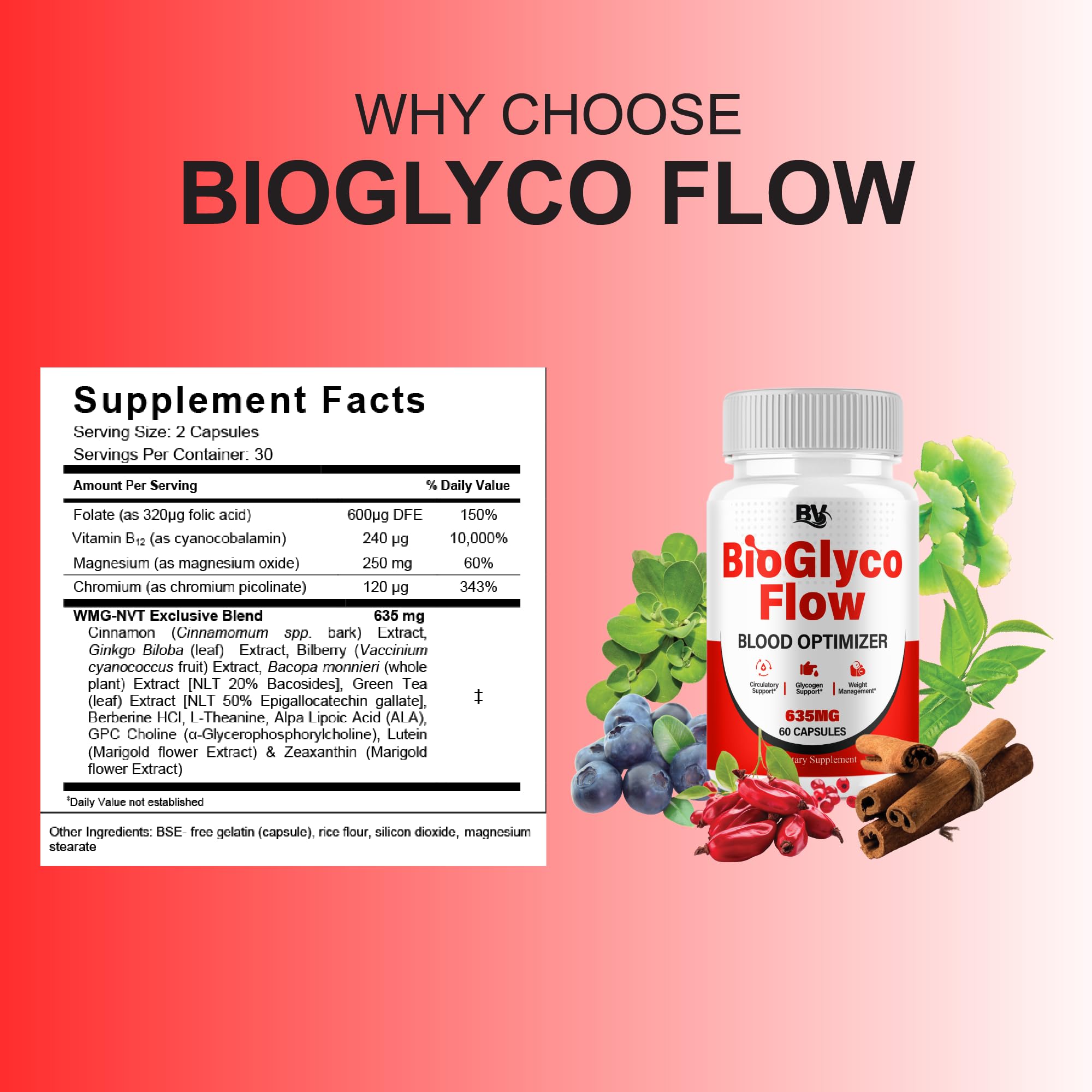 BioGlyco Flow Advanced Daily Multivitamin Health Support and All Natural Wellness Supplement Formula, BioGlyco Flow Premium Health and Wellness Support Formula Supplement (2 Pack - 120 Capsules) BLUE VIBE buy supplements canada