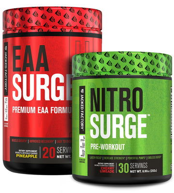 Jacked Factory Nitrosurge Pre-Workout & EAA Surge Essential Amino Acids Bundle Jacked Factory buy supplements canada
