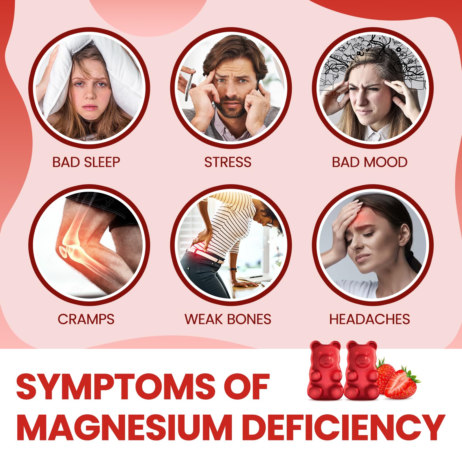 Magnesium Glycinate Gummies 500mg - Magnesium Supplement with Vitamin B6 for Adults & Magnesium for Kids - Calm Magnesium for Sleep, Mood, Muscle Support - Strawberry Flavor, 60 Gummies dilib buy supplements canada