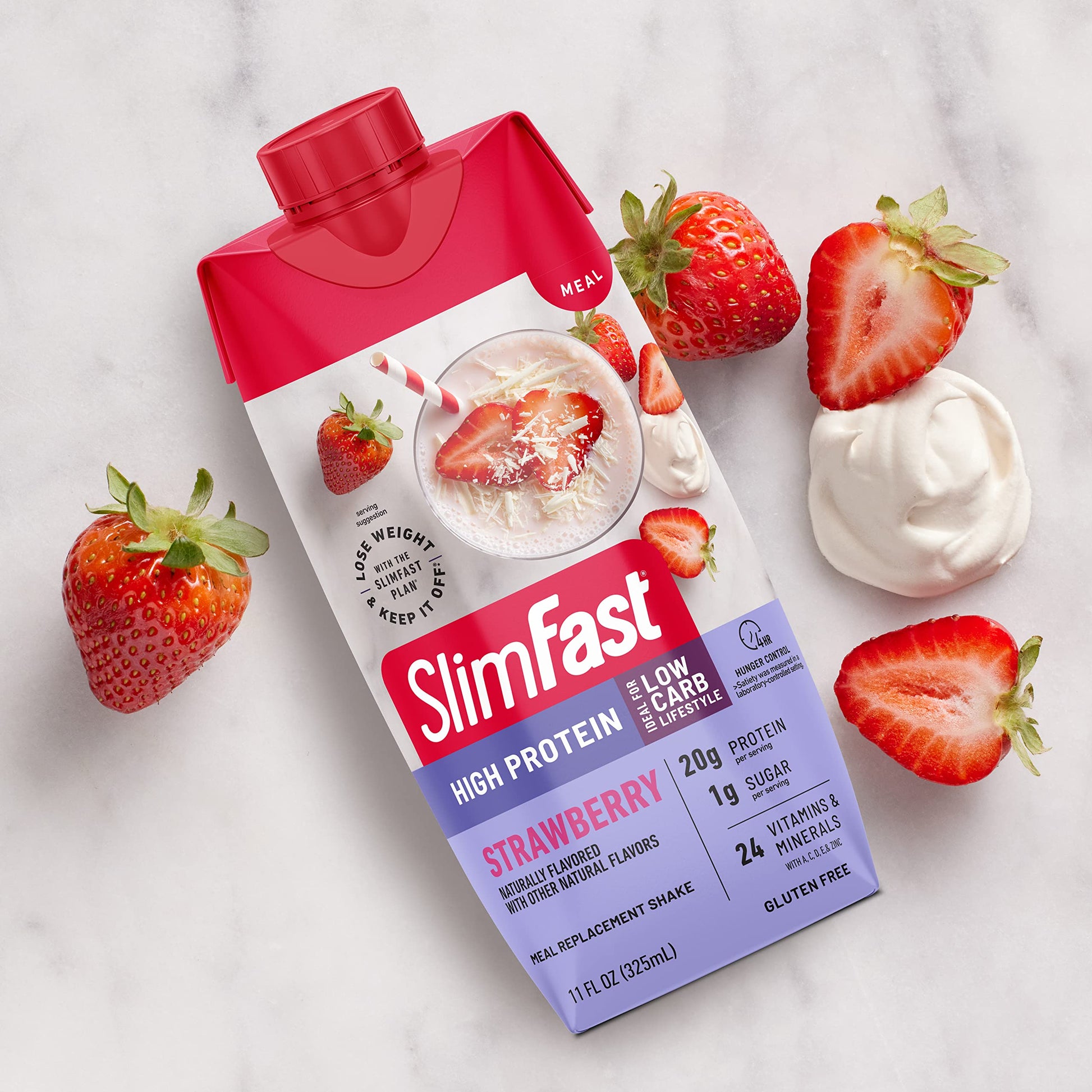 SlimFast Protein Shake, Strawberry- 20g Protein, Meal Replacement Shake Ready to Drink SlimFast buy supplements canada