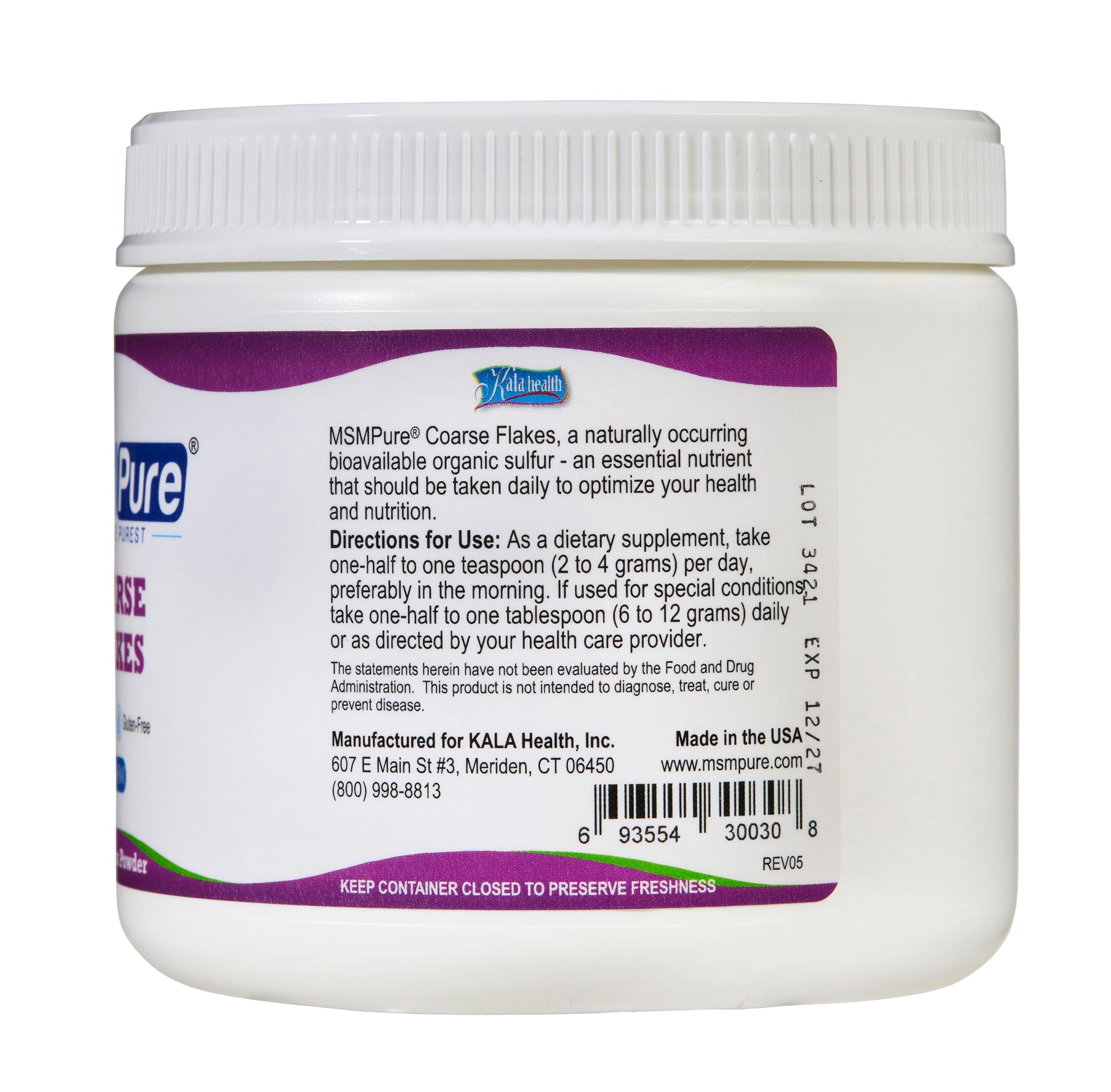 KALA HEALTH MSMPure MSM Coarse Flakes 8.8oz and MSM Gel With Organic Aloe 8oz Bundle KALA HEALTH buy supplements canada