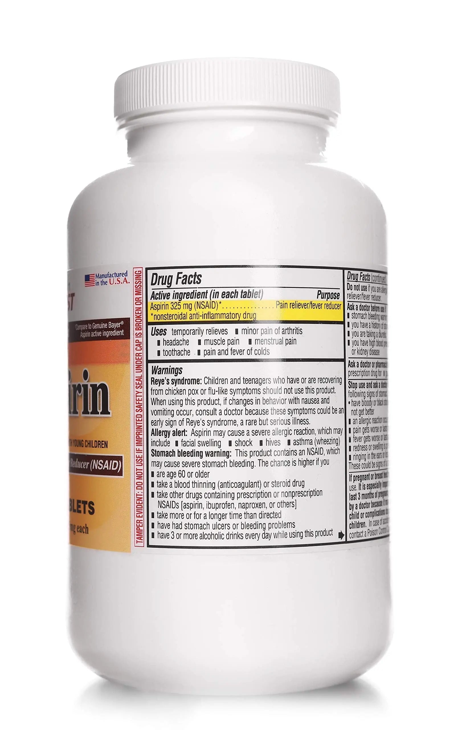 PHARBEST Aspirin 325 mg | Regular Strength | 1000 Count Uncoated Tablets PHARBEST buy supplements canada