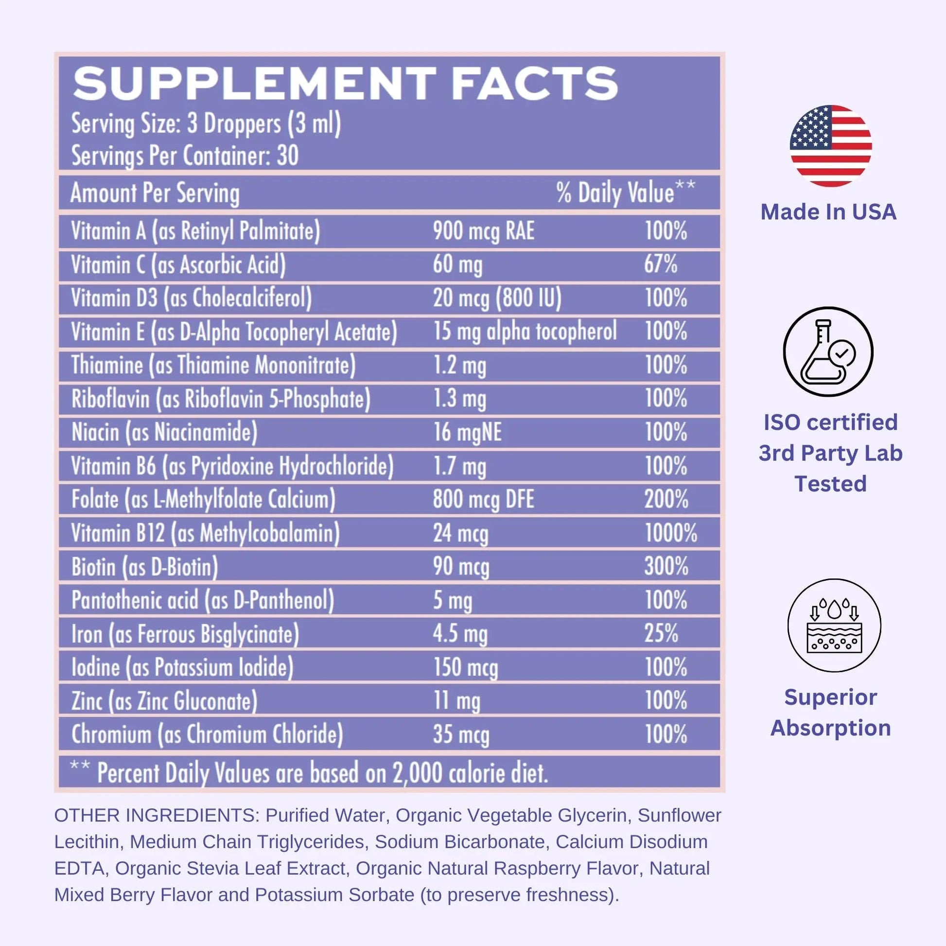 Vitaminally Women's Multivitamin liposomal Liquid Drops with Iron | 30 Day Supply | 3 FL Oz | Non-GMO | Gluten Free | Supports Overall Health, Energy and Beauty Vitaminally buy supplements canada
