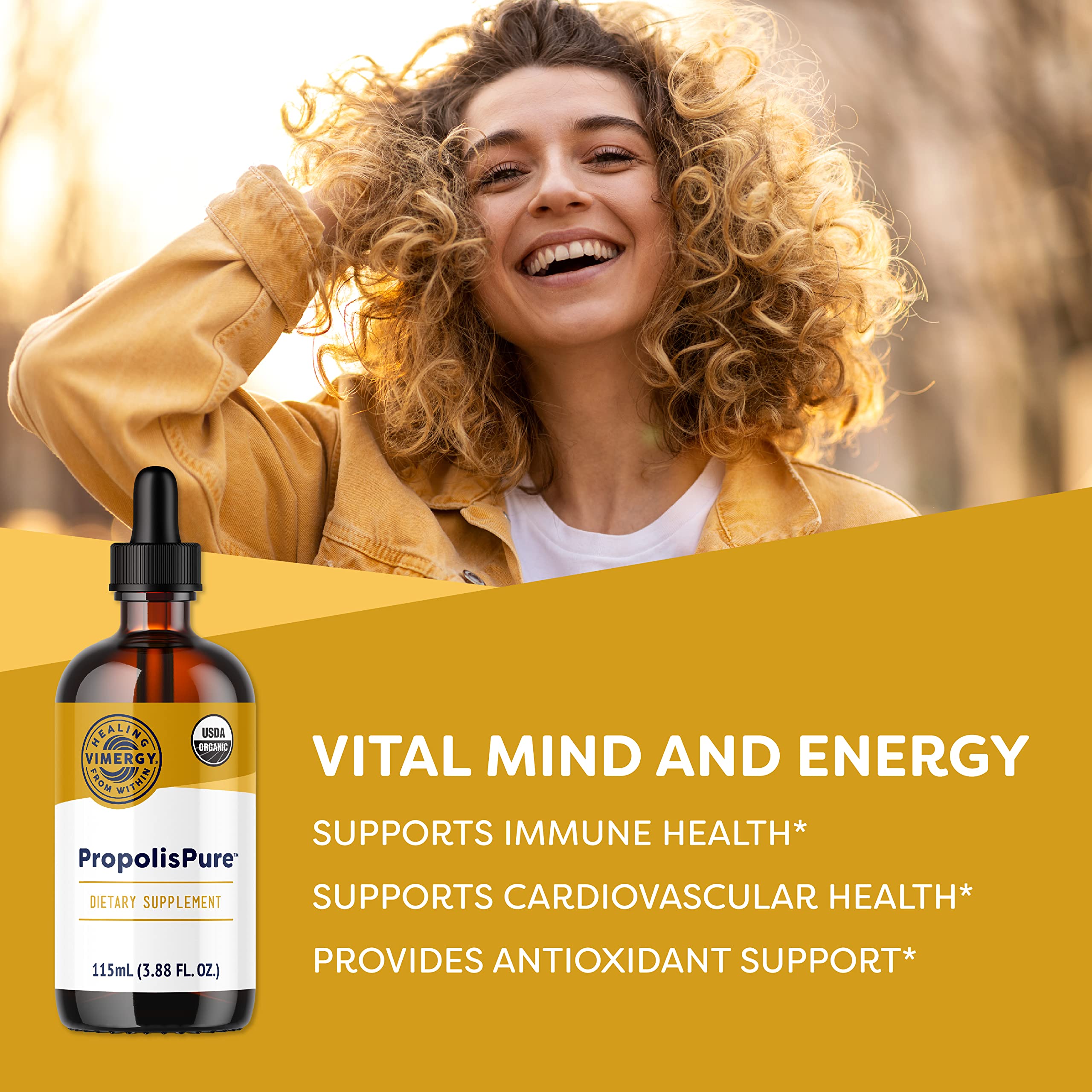 Vimergy PropolisPure® – Supports Immune and Respiratory Health* – Benefits Oral Health* – USDA Certified Organic, Kosher, Paleo-Friendly, Gluten-Free – 115 mL (57 Servings) Vimergy buy supplements canada
