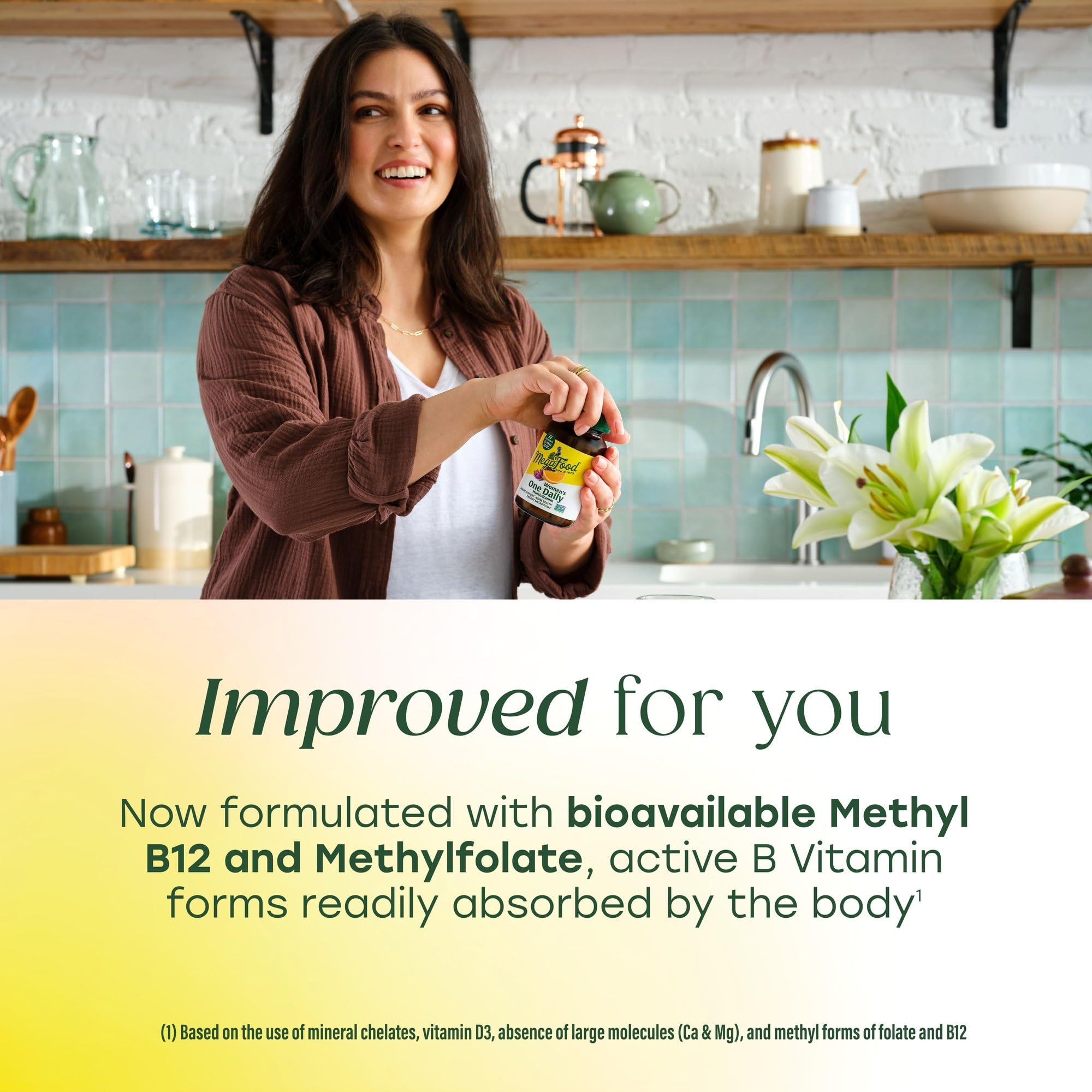 MegaFood Womens Multivitamin One Daily - Multivitamin for Women - Vitamin C, Vitamin D, Iron & B Vitamins - Bone, Energy Metabolism & Immune Support MegaFood buy supplements canada