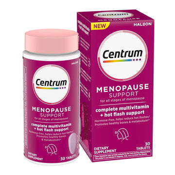 Centrum Complete Multivitamin Supplement + Hot Flash Support Menopause Support Tablets, with Clinically Studied geniVida, 30 Count Centrum buy supplements canada
