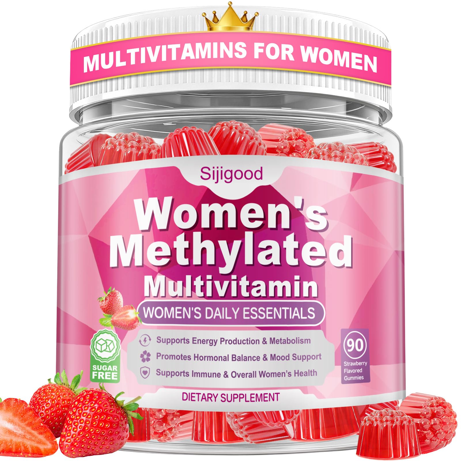 Sijigood 90 Count | Methylated Multivitamin Gummies for Women – Womens Multivitamin Gummies with B Complex, Minerals, CoQ10, Myo-Inositol for Energy, Hormone Balance & Immune Support Sugar Free Sijigood buy supplements canada