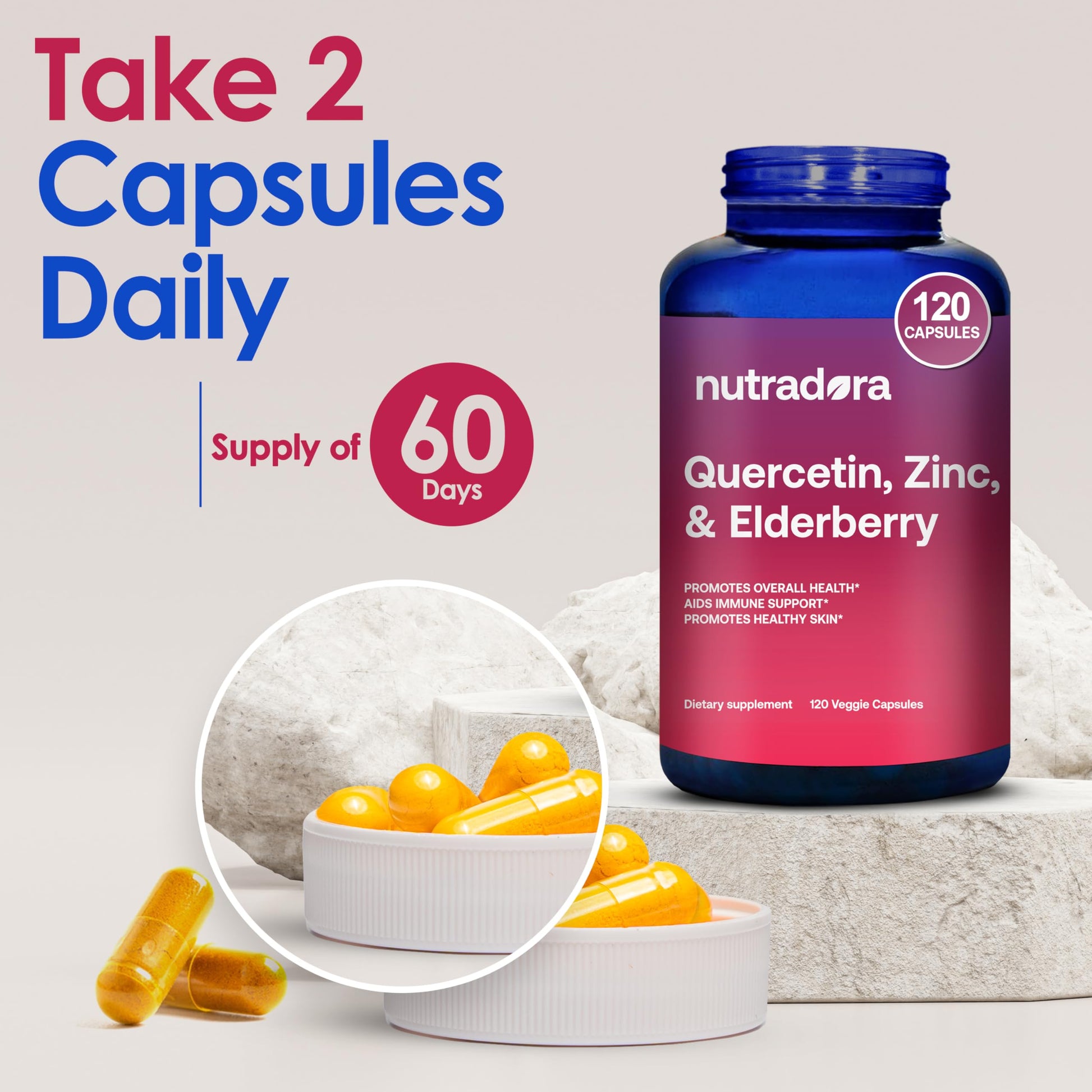 Nutradora Quercetin 1000mg Per Serving Veggie Capsules, Non-GMO Nutradora buy supplements canada