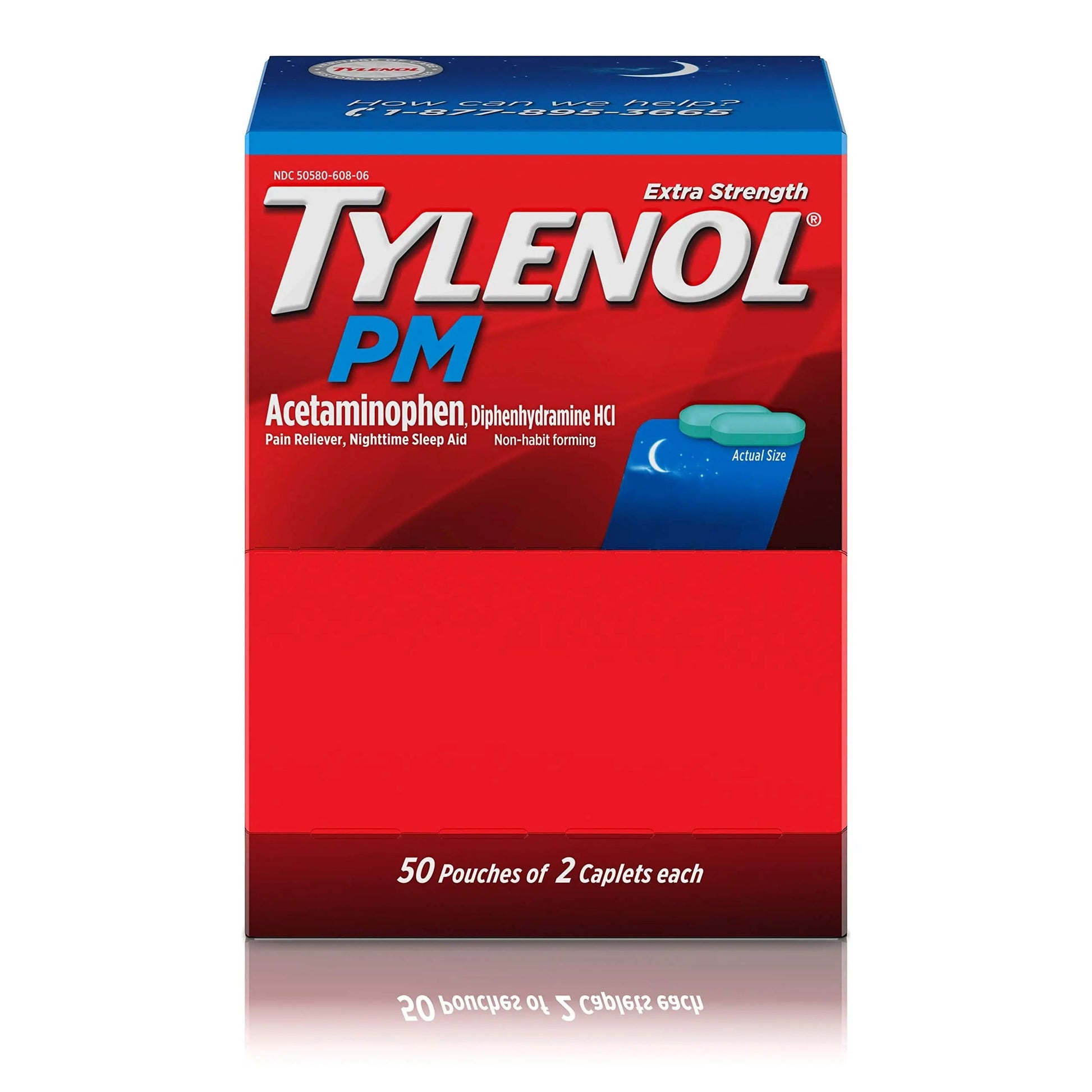 Tylenol PM Extra Strength, 50 Pouches of 2 Caplets, Dispenser Box (Pack of 2) Tylenol buy supplements canada