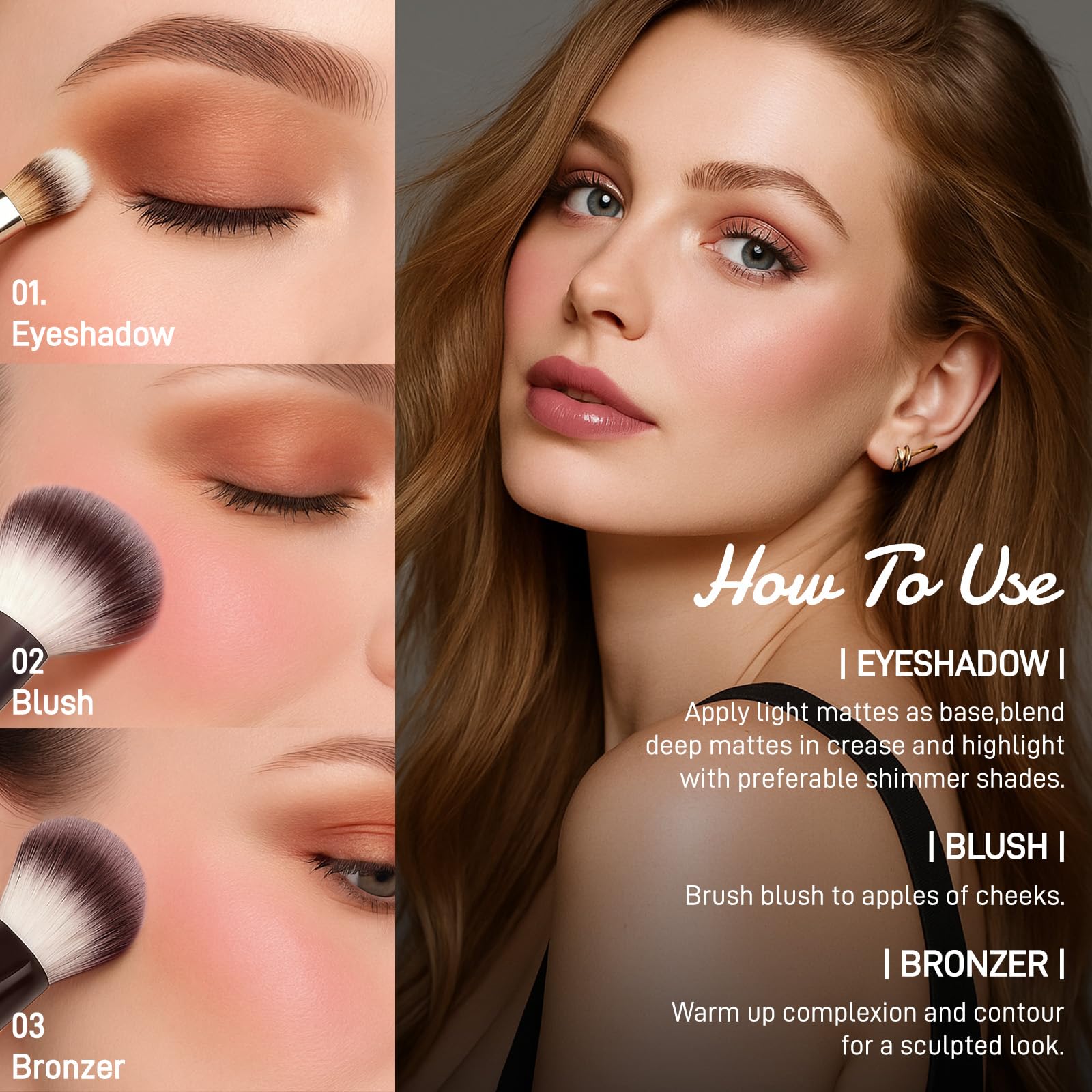 UCANBE Full Size Baked Makeup Palette Set - Include Blush, Bronzer, 8 Eyeshadows & Brushes, Pigmented All-in-One Face & Eye Compact Powder Beauty Holiday Gift Kit for Starter & Pros, Travel Friendly UCANBE buy supplements canada