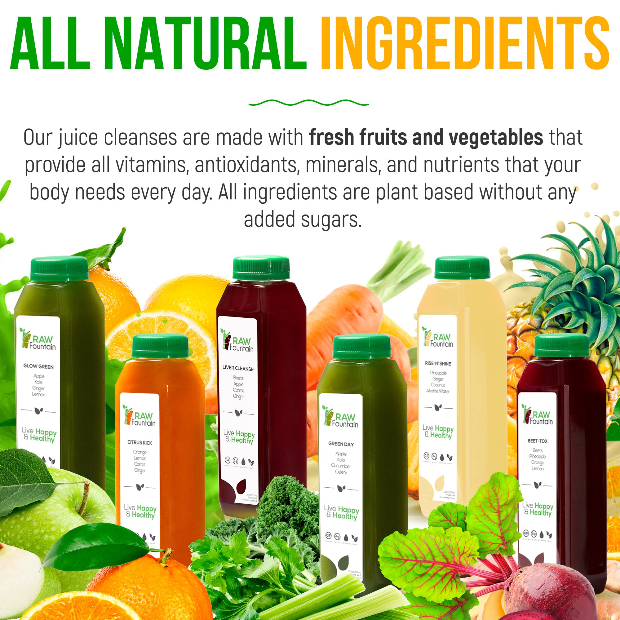 3 Day Juice Cleanse by Raw Fountain, All Natural Raw Detox Cleanse, Liquid Juice Diet Raw Fountain buy supplements canada