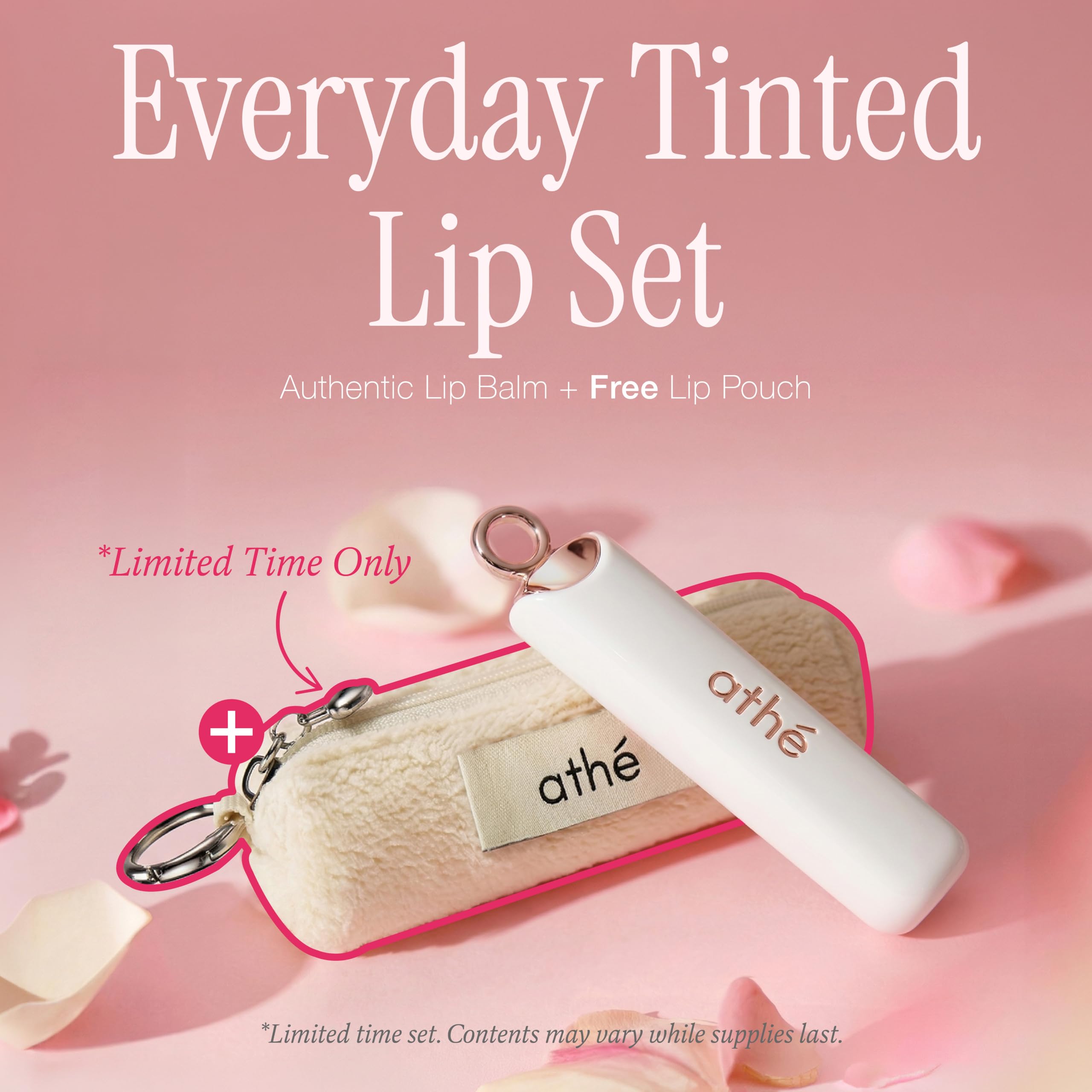 athé Everyday Tinted Lip Set – Tinted Lip Balm Stick with Madecassoside, Ceramide & Squalane, Includes Lip Pouch | Hydrating, Non-Sticky, Vegan K-Beauty Lip Care ATHÉ buy supplements canada
