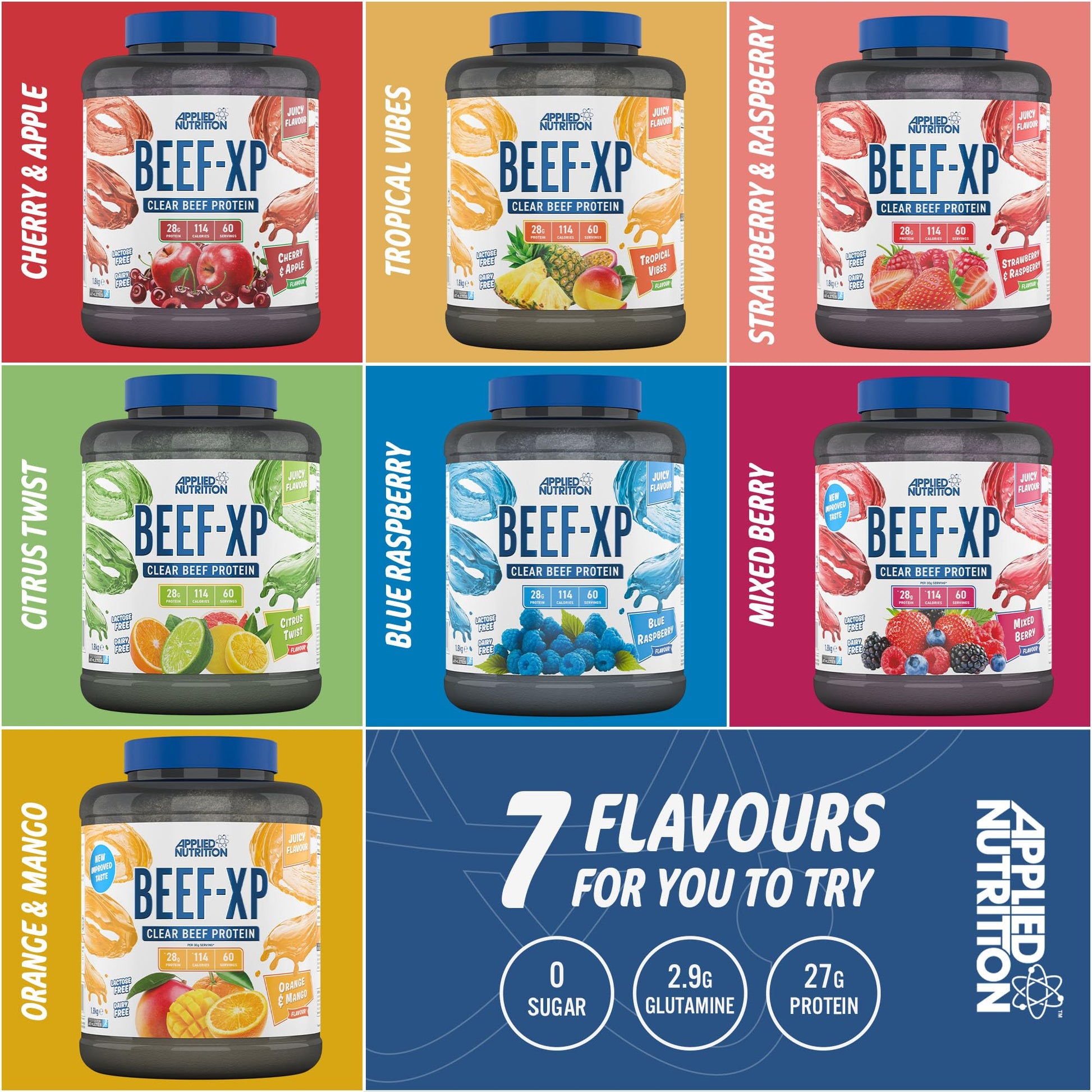 Applied Nutrition Beef XP - Clear Hydrolysed Beef Protein Isolate, Fruit Juice Style, Dairy Free Beef Protein Powder Applied Nutrition buy supplements canada