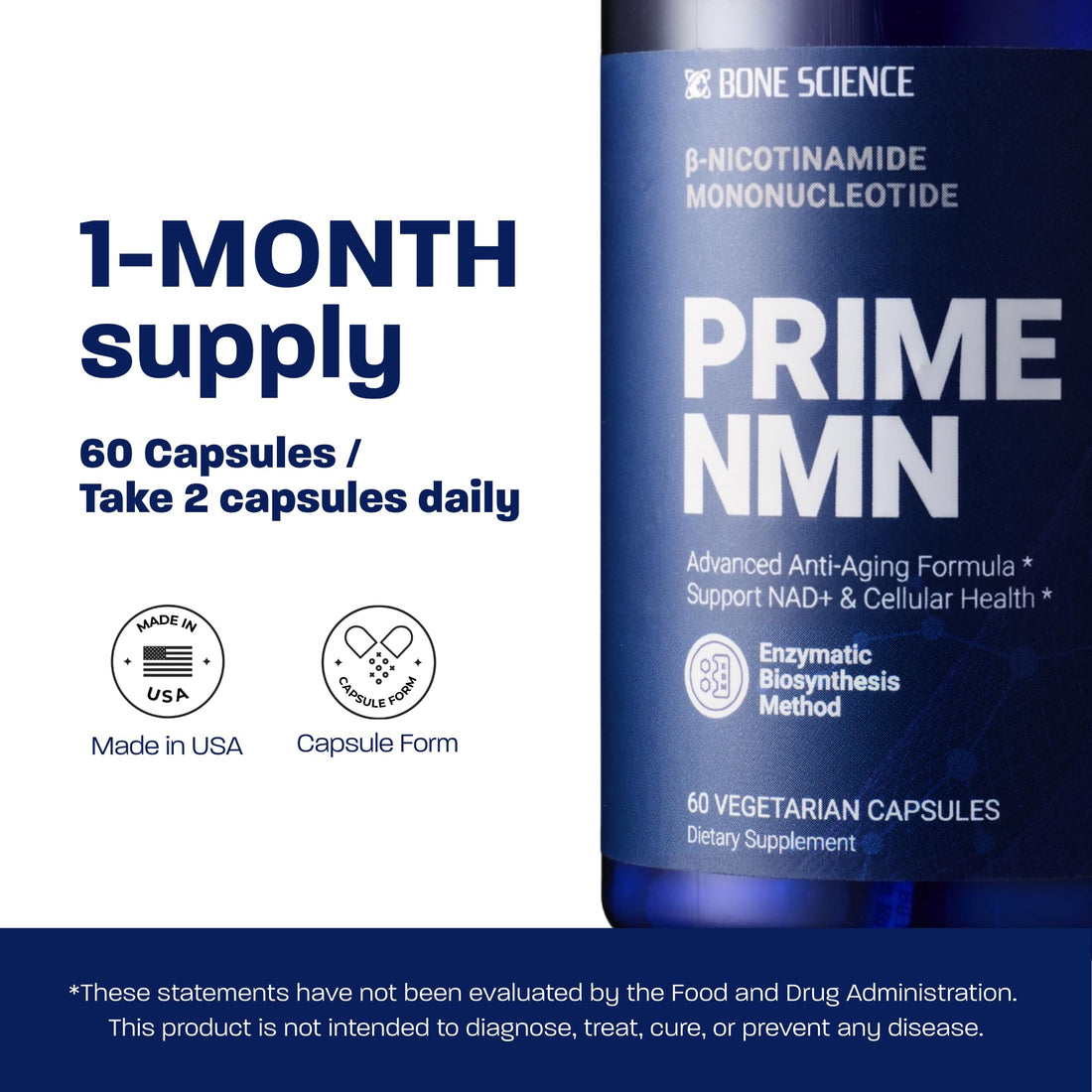 BONE SCIENCE Uthever NMN & Pterostilbene 6-in-1 Complex with Resveratrol, Glutathione & BioPerine - High Purity Stabilized NAD+ Precursor for Healthy Aging & Cellular Energy - 60 Vegetarian Capsules BONE SCIENCE buy supplements canada