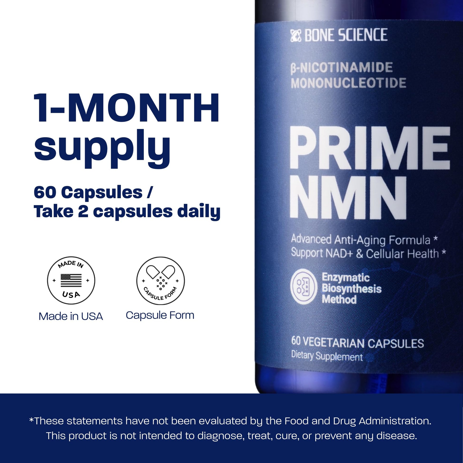 BONE SCIENCE Uthever NMN & Pterostilbene 6-in-1 Complex with Resveratrol, Glutathione & BioPerine - High Purity Stabilized NAD+ Precursor for Healthy Aging & Cellular Energy - 60 Vegetarian Capsules BONE SCIENCE buy supplements canada