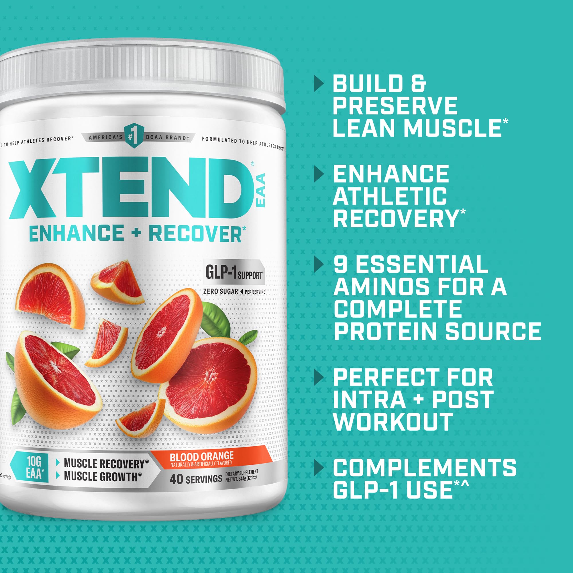 Xtend EAA + BCAA Powder for Muscle Recovery & Lean Muscle Growth, 9 Essential Amino Acids for Intra Workout or Post Workout Recovery, 10g EAAs Per 2 Servings Xtend buy supplements canada