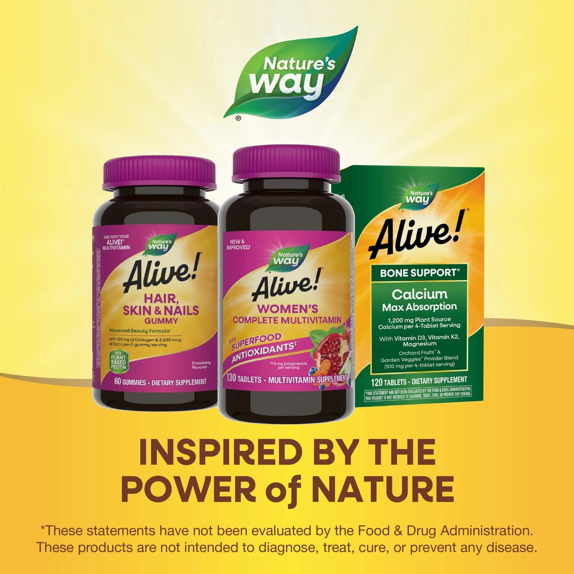 Nature's Way Alive! Daily Complete Multivitamin for Women, Supports Energy Metabolism, Hair, Skin & Nails*, B-Vitamins, Superfood Antioxidants Nature's Way buy supplements canada