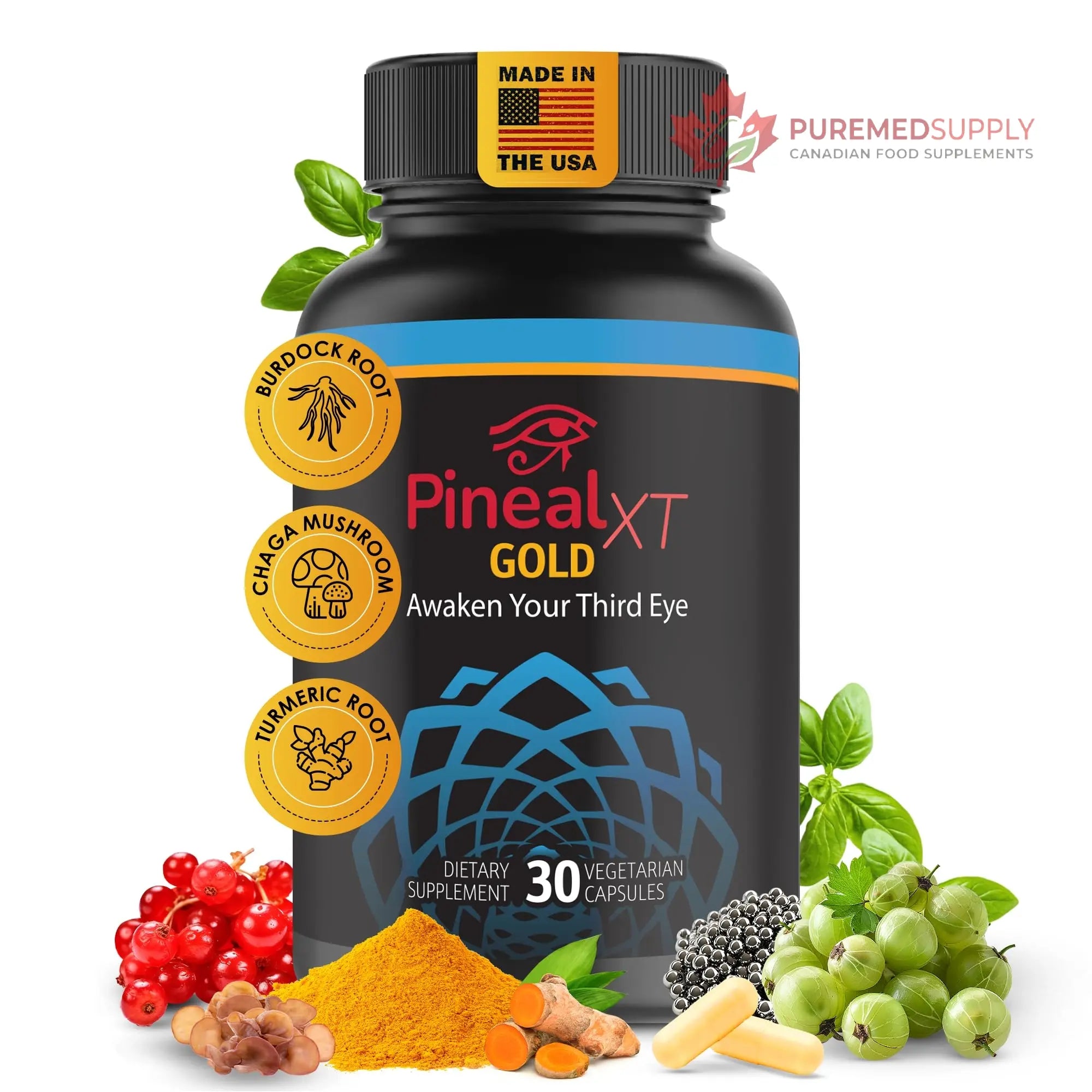 Pineal XT Gold + Pharaoh's Nectar - Pineal Gland Supplement Bundle – 24K Monoatomic Gold Ormus Drops, Pineal Gland Decalcification, Third Eye Awakening, Focus, Energy & Manifestation Nutraville buy supplements canada