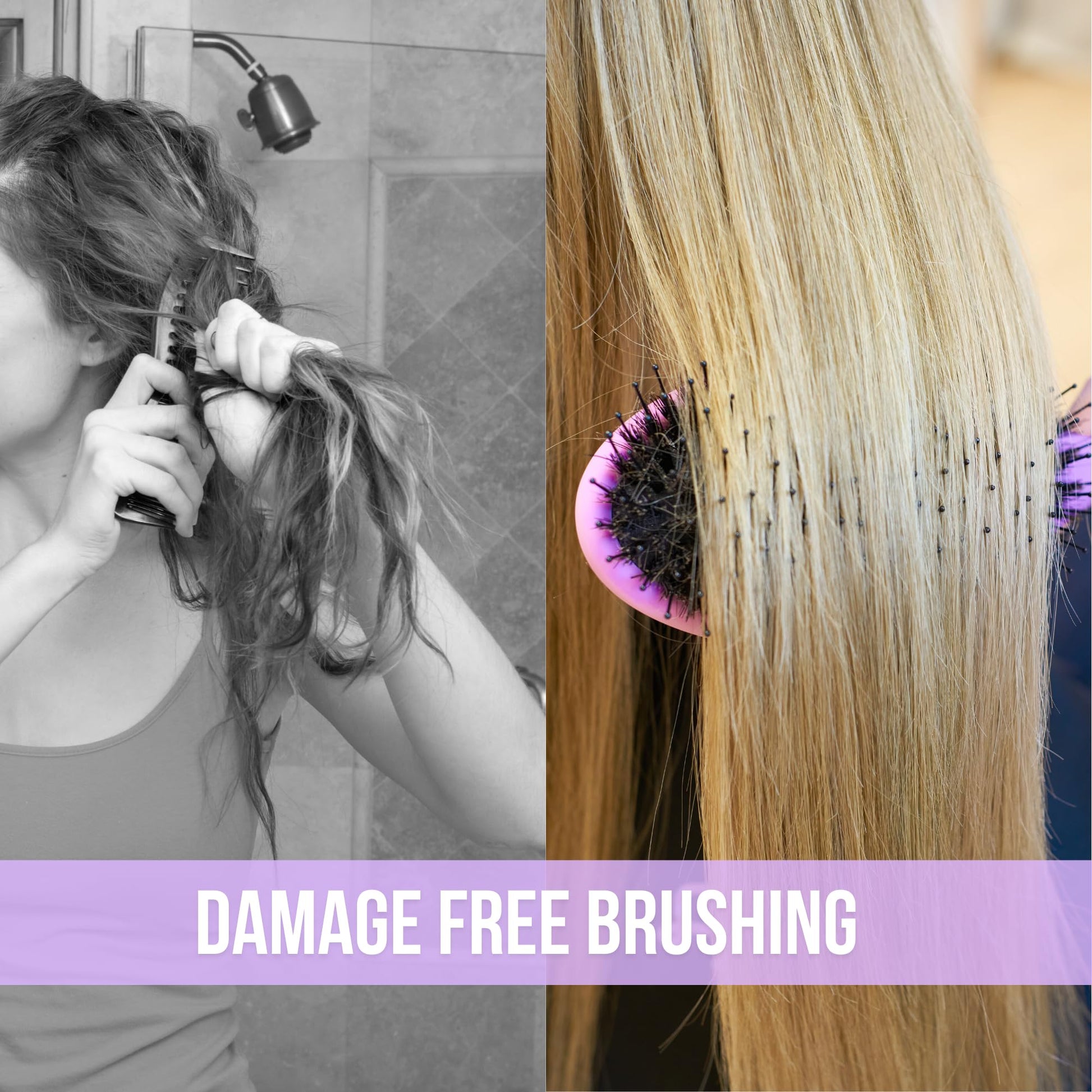 SimplyHair Ultimate Hair Extension Brush & Detangler Anti-Static, Dual Bristle Design, Soft Boar Bristle, Great for All Hair Types & Extensions - Pink & Purple Ombre Brush Ideal for Adults & Kids Simply Hair buy supplements canada