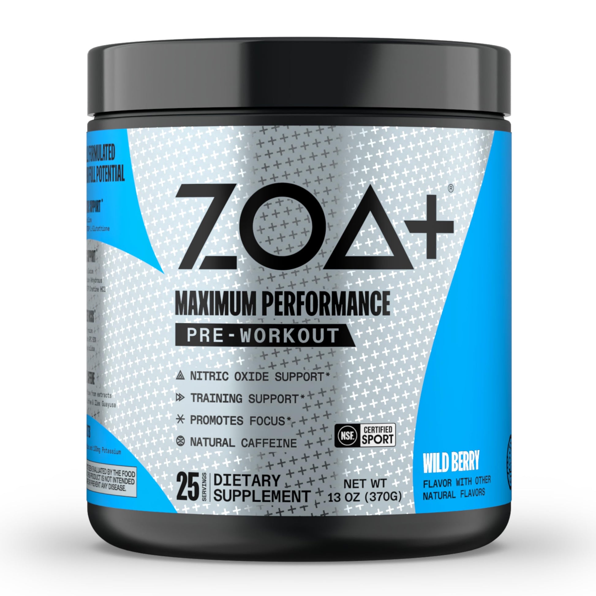 ZOA+ Pre Workout Powder, Fruit Punch - NSF Certified for Sport with Zero Sugar, Electrolytes ZOA buy supplements canada