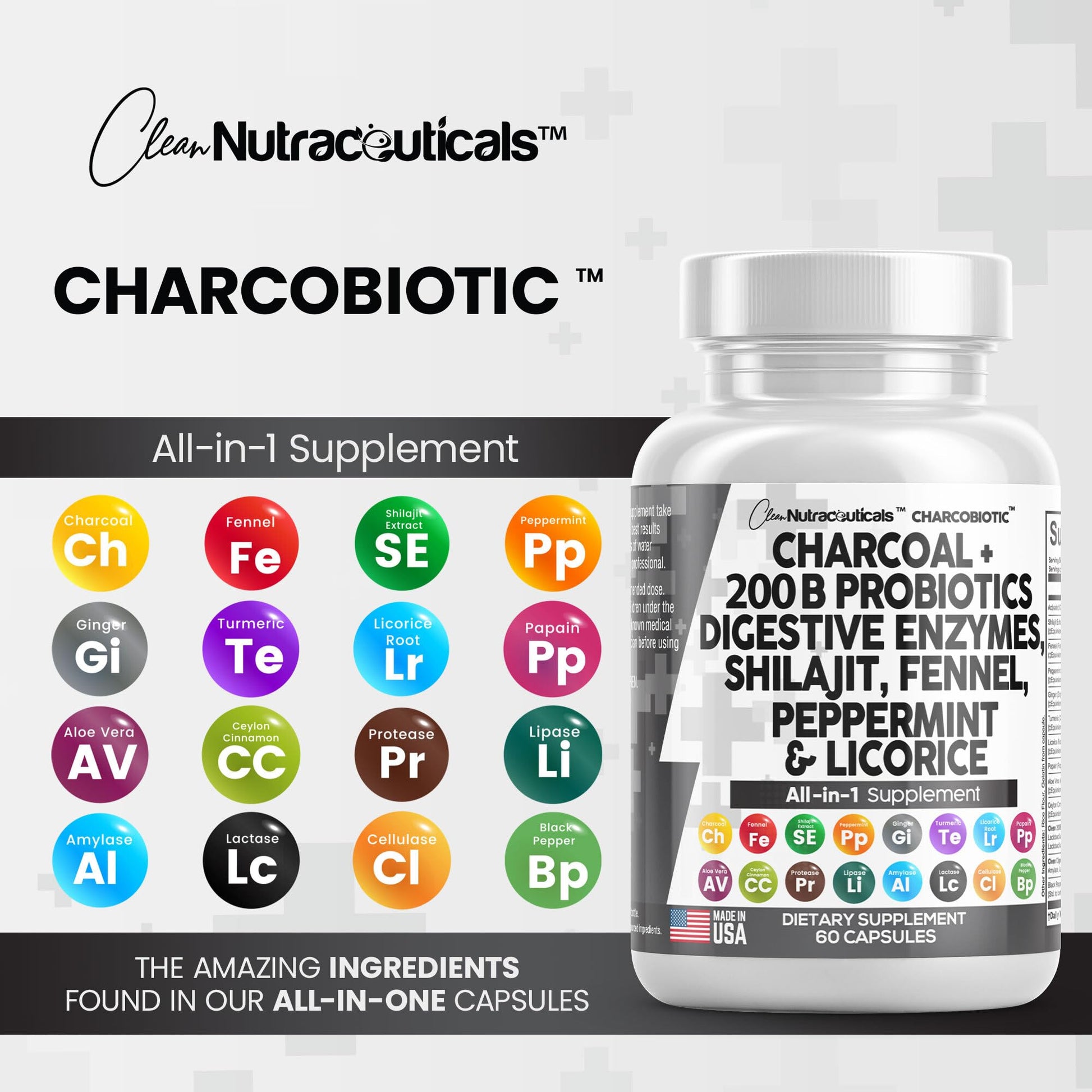 Clean Nutra Activated Charcoal Capsules 1000mg Shilajit 5000mg Pills Clean Nutraceuticals buy supplements canada