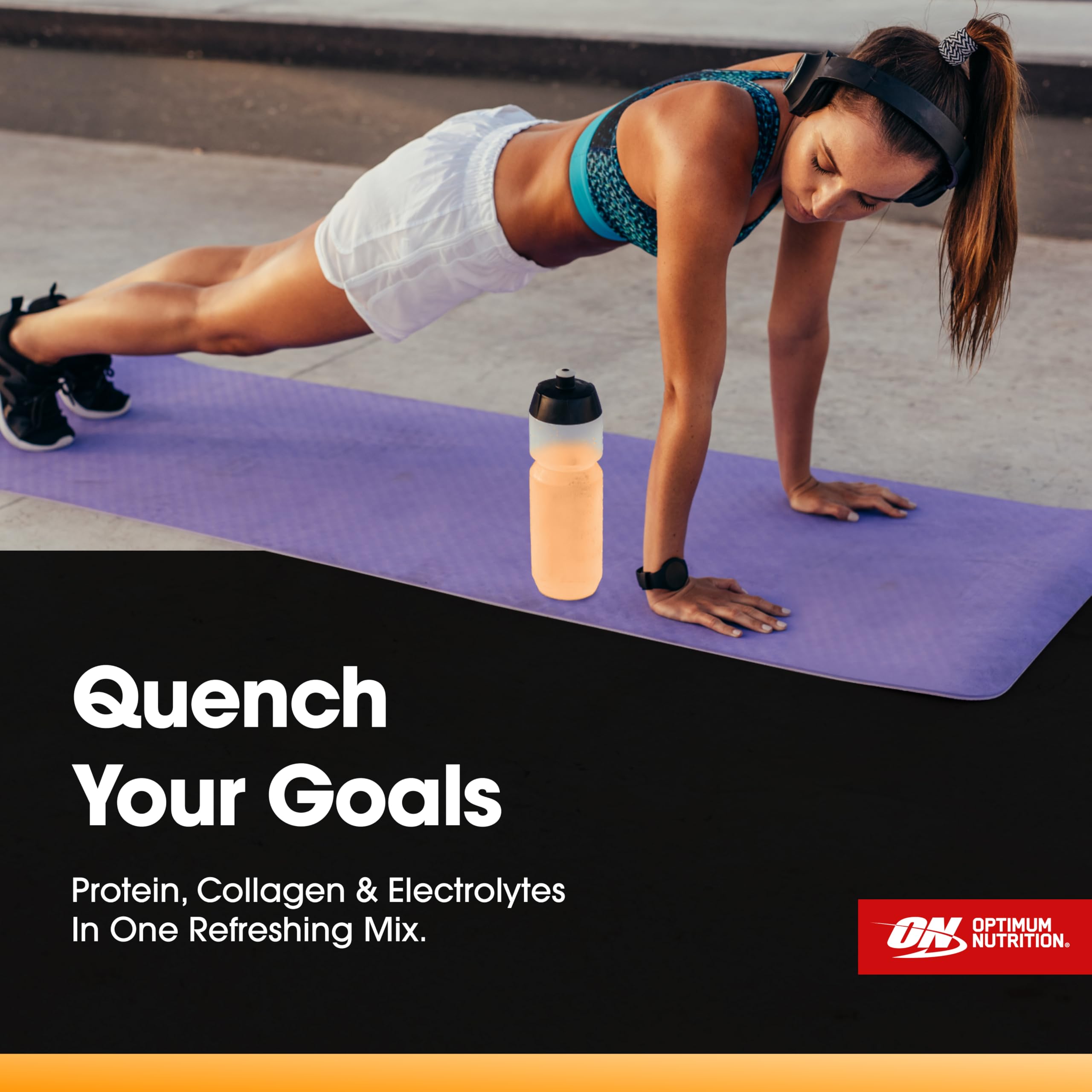 Optimum Nutrition Pro Quench, 10g Clear Protein, 10g Collagen peptides & Electrolyte Powder Drink Mix, Tropical Orange Mango, 20 Servings, Optimum Nutrition buy supplements canada