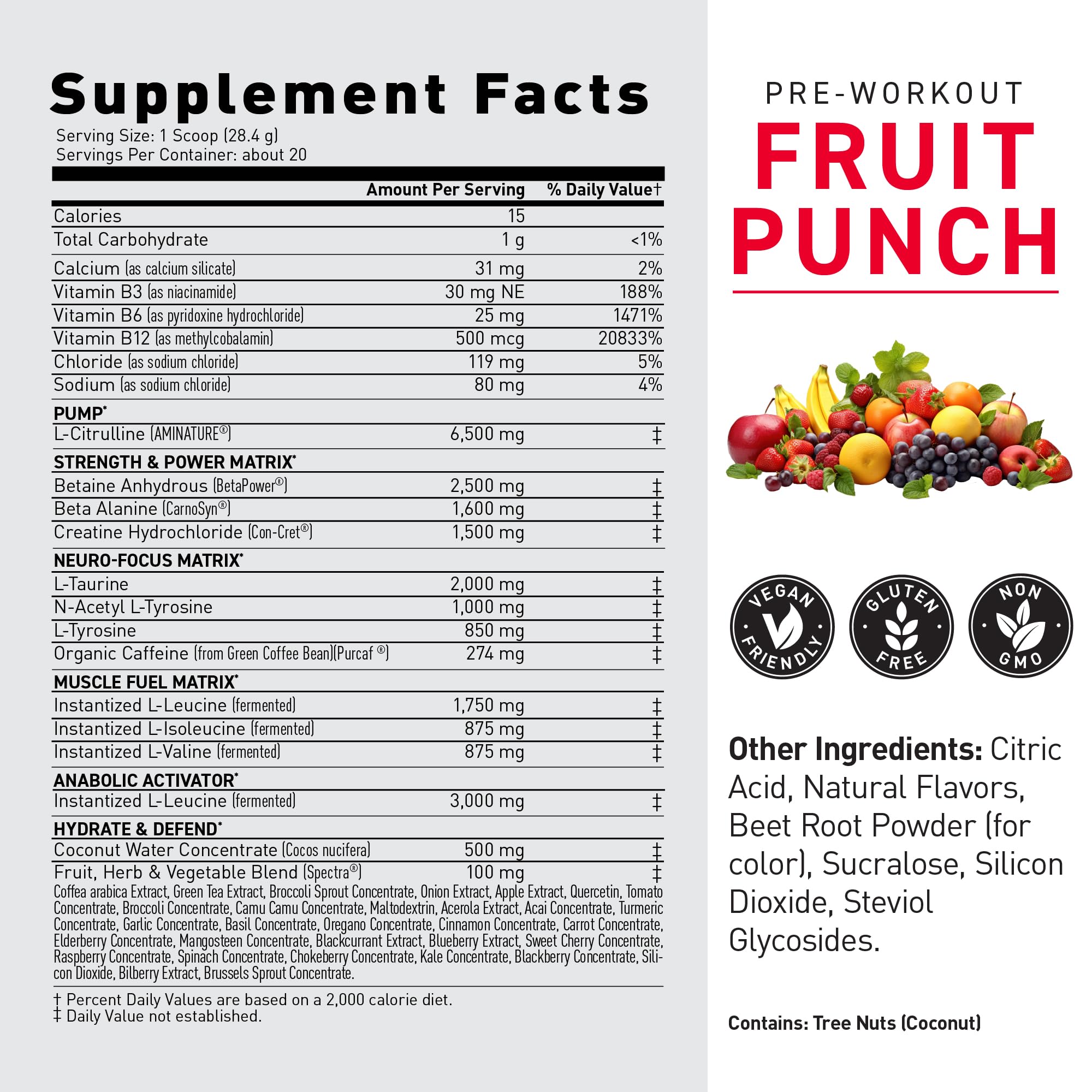 Kaged Stimulant Free Pre Workout Powder | Fruit Punch | Pre-Kaged | Formulated with Creatine, Beta Alanine | No Jitters | 20 Servings Kaged buy supplements canada